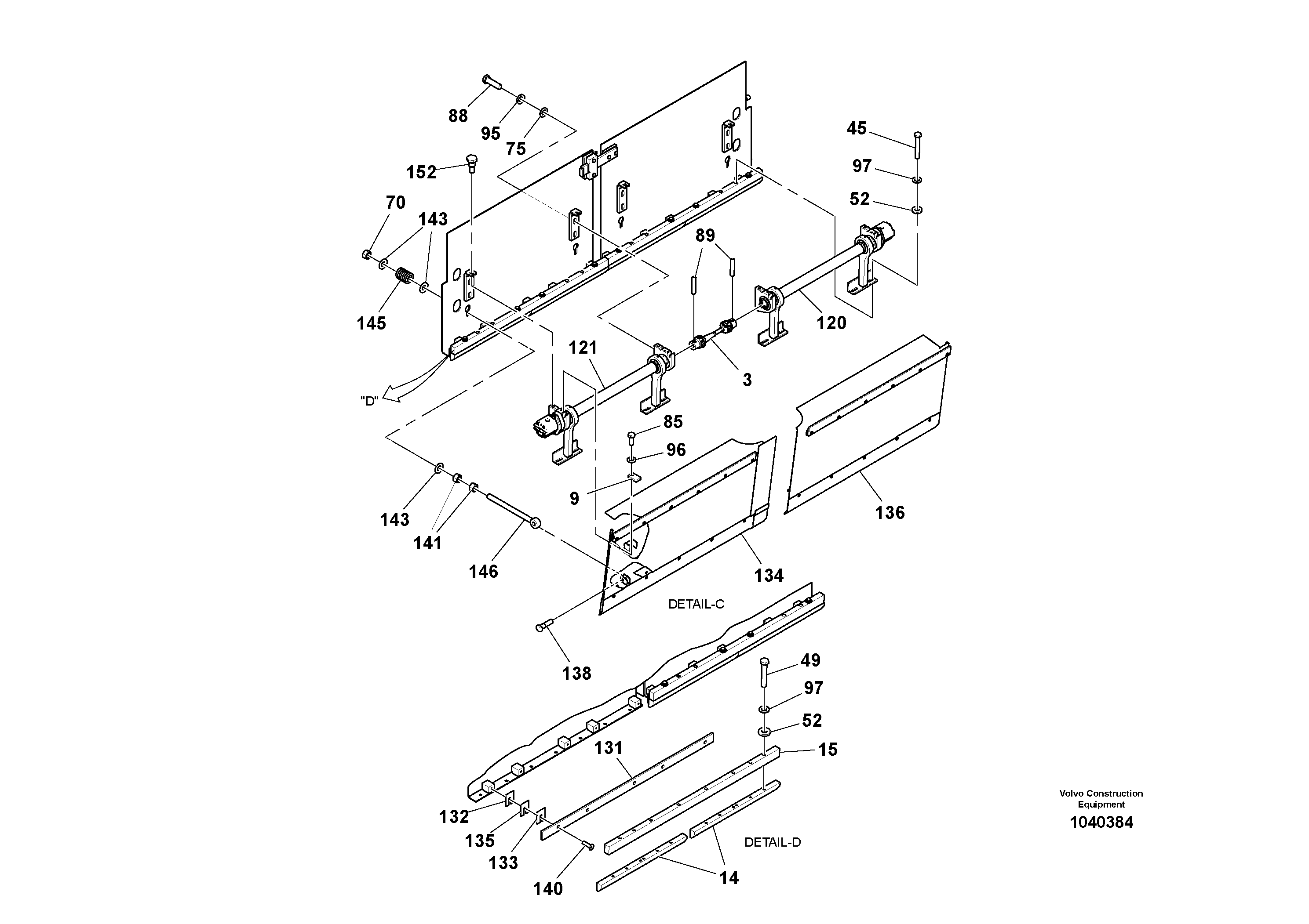 Схема запчастей Volvo OMNI V S/N 0847508049 - - 55294 Basic Screed Assembly 