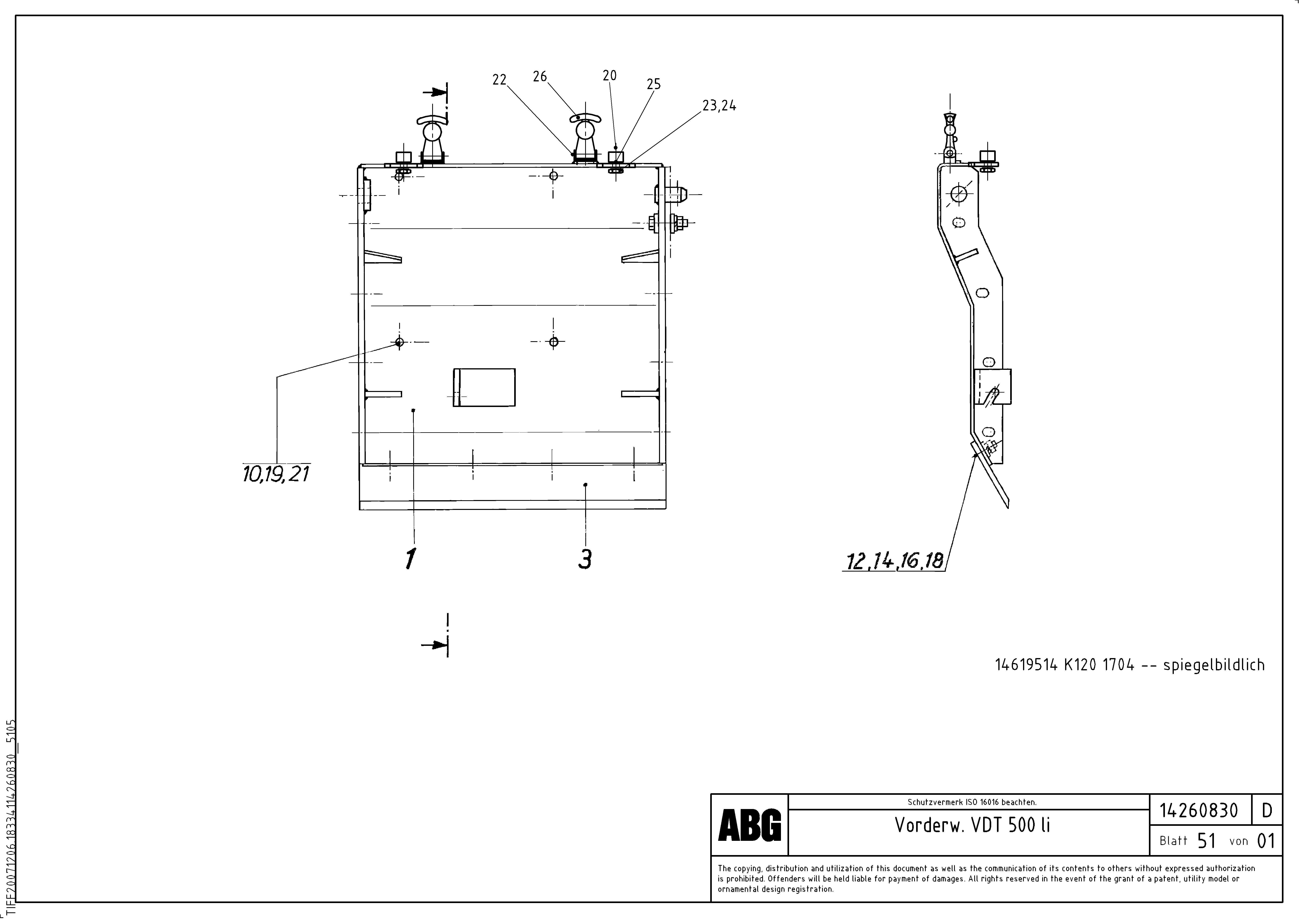 Схема запчастей Volvo VDT 121 VARIO ATT.SCREED 9,0 - 12,0M ABG8820/ABG8820B - 73524 Deflector for extension 