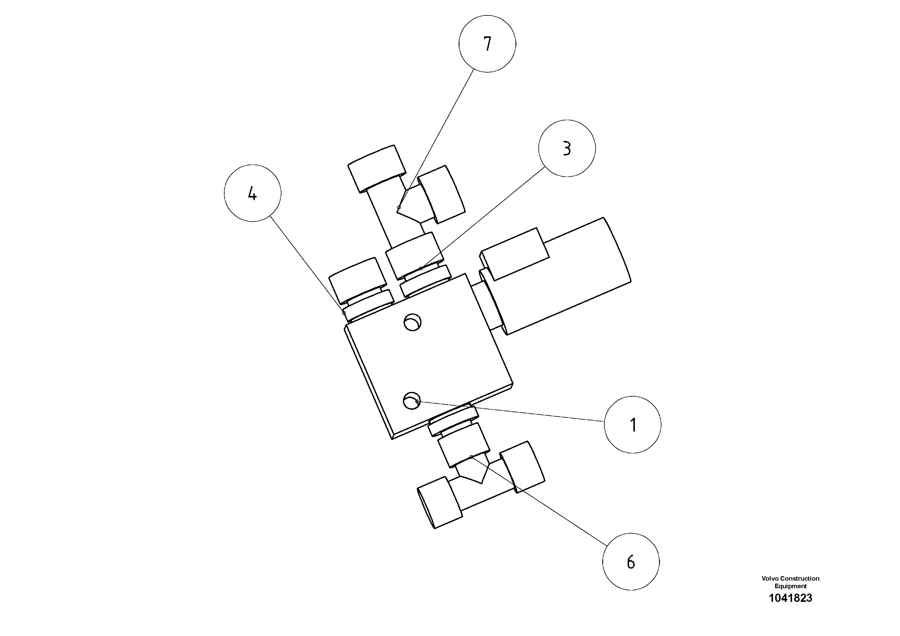 Схема запчастей Volvo VDT 120 VARIO ATT. SCREEDS 5,0 -12,5M ABG9820 - 69651 Hydraulic valve Assembly 