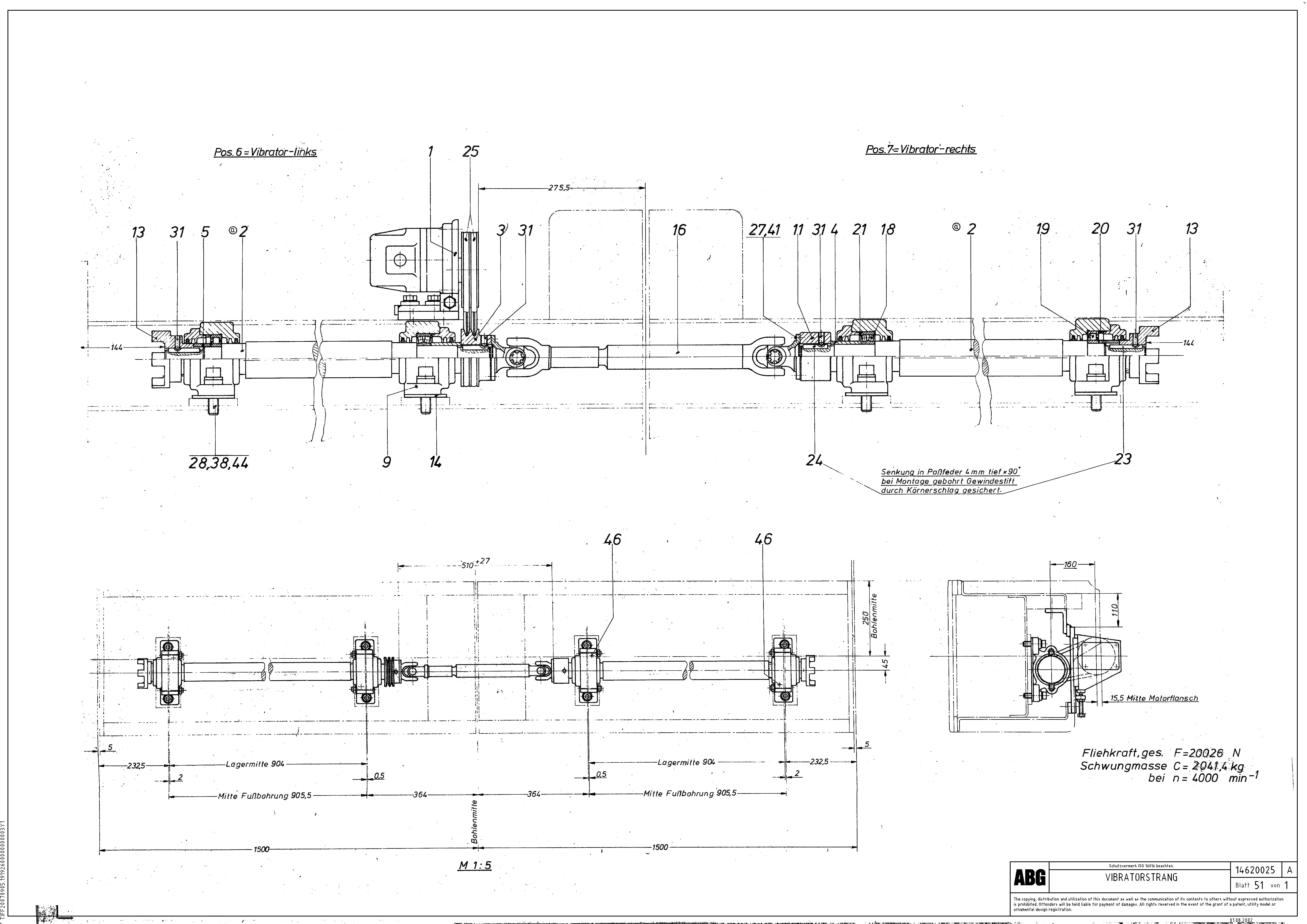 Схема запчастей Volvo VDT 120 VARIO ATT. SCREEDS 5,0 -12,5M ABG9820 - 71774 Vibrator assembly 