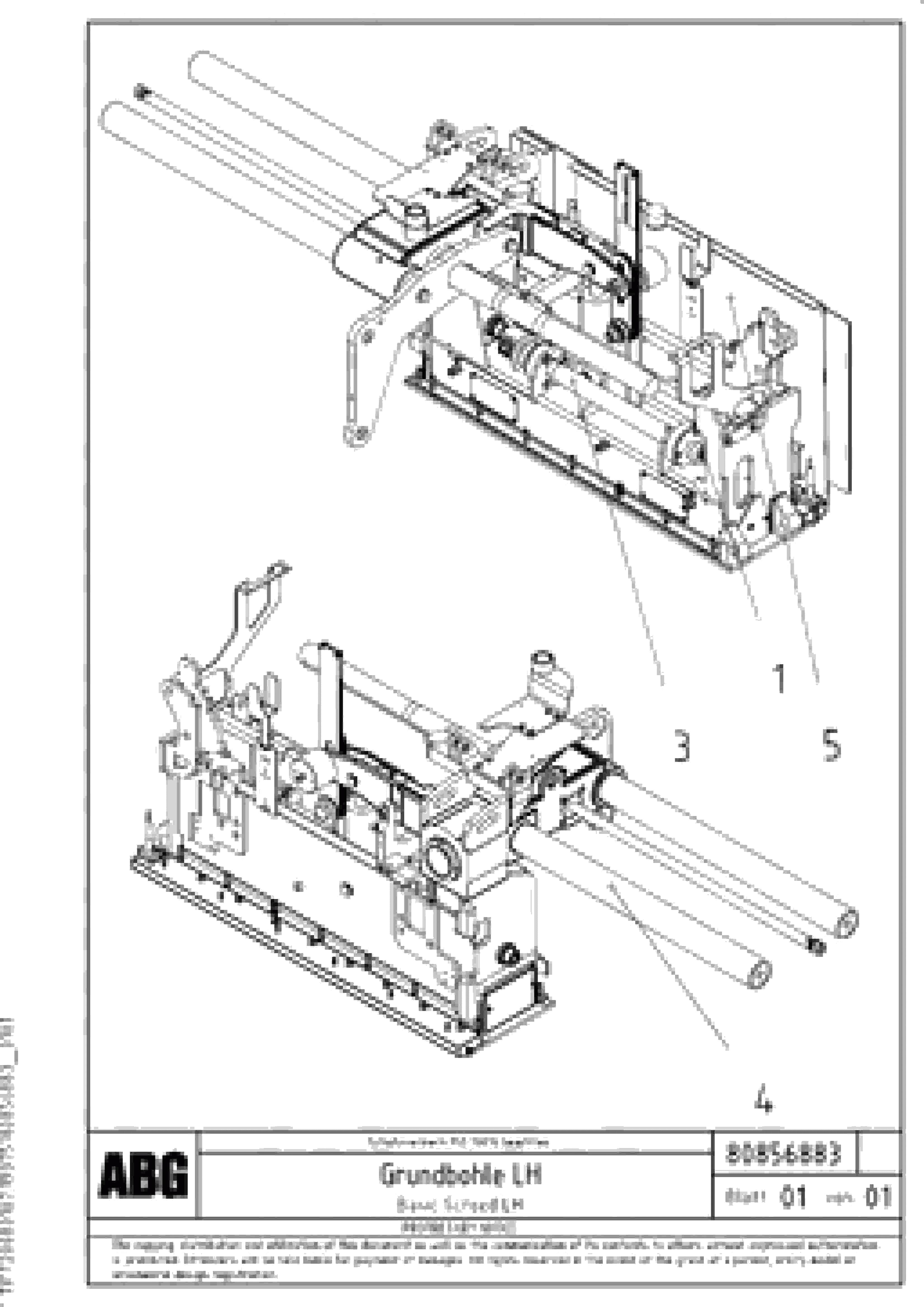 Схема запчастей Volvo OMNI 1001 ATT. SCREEDS 3,0 - 9,0M PF6110 PF6160/PF6170 - 87329 Basic screed 