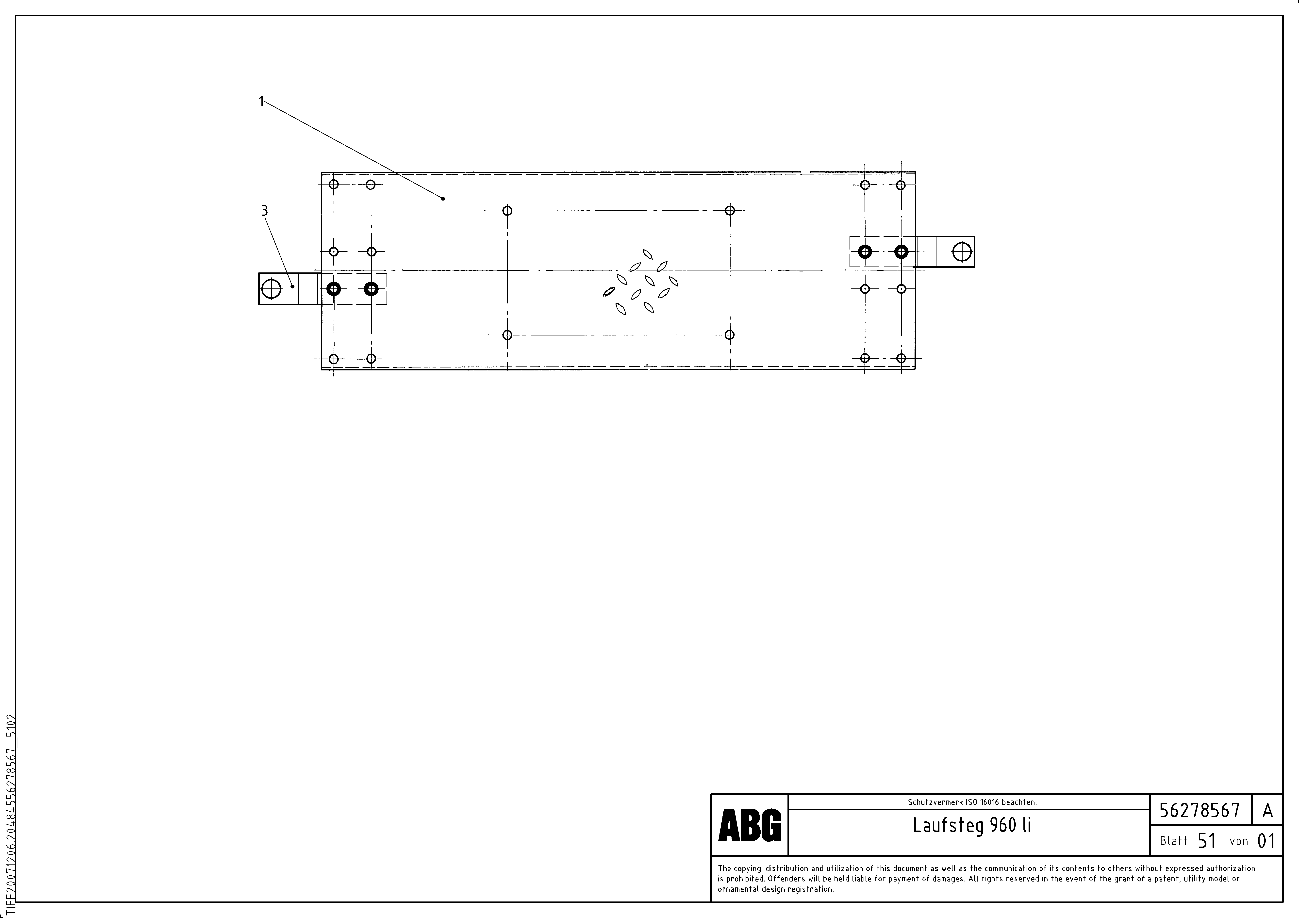 Схема запчастей Volvo MB 122 VARIO ATT.SCREEDS 4,5 -12,0M ABG8820, ABG8820B - 63062 Catwalk 