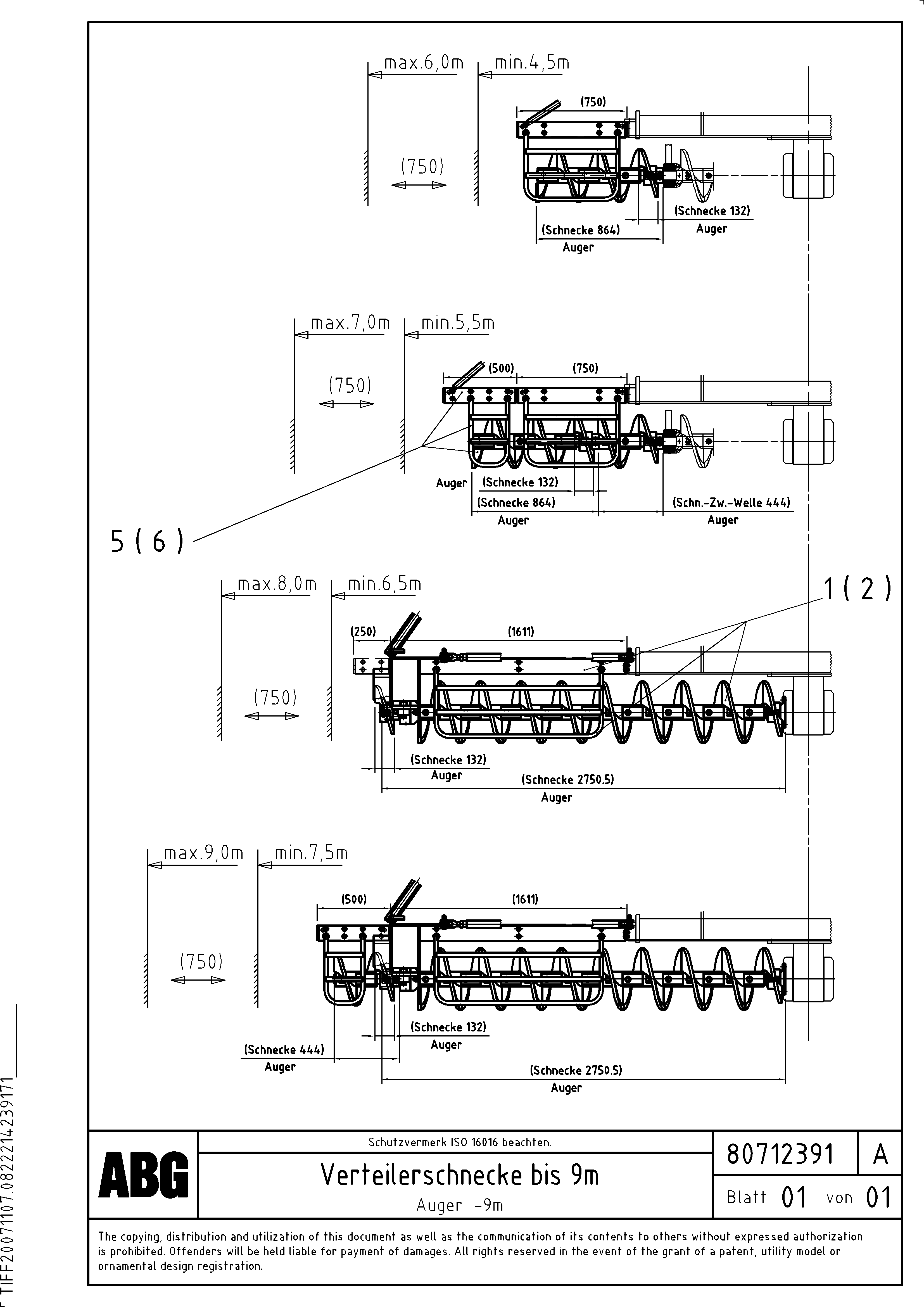 Схема запчастей Volvo MB 122 VARIO ATT.SCREEDS 4,5 -12,0M ABG8820, ABG8820B - 65181 Auger extension 