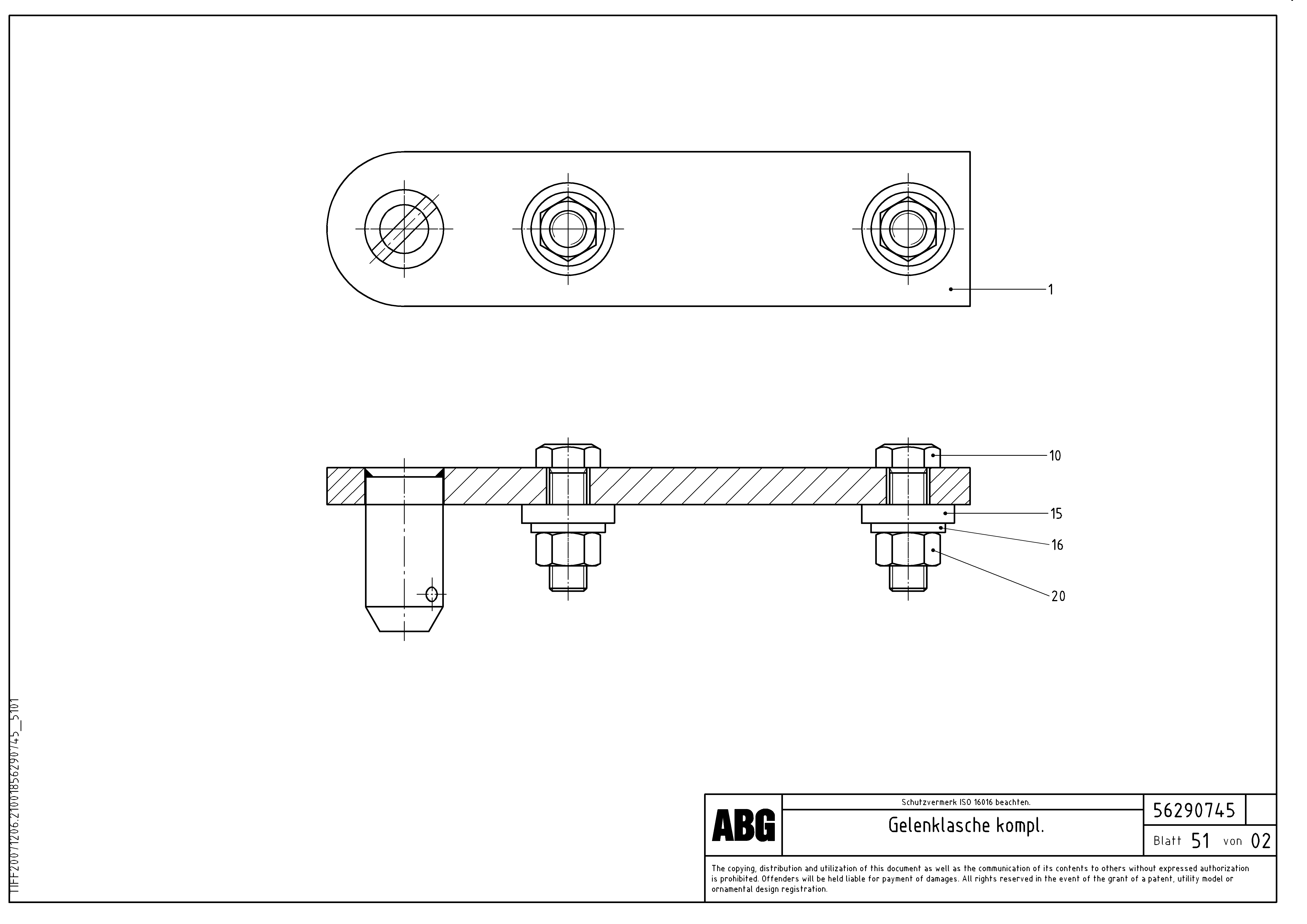 Схема запчастей Volvo MB 122 VARIO ATT.SCREEDS 4,5 -12,0M ABG8820, ABG8820B - 69576 Articulated strap assembly 