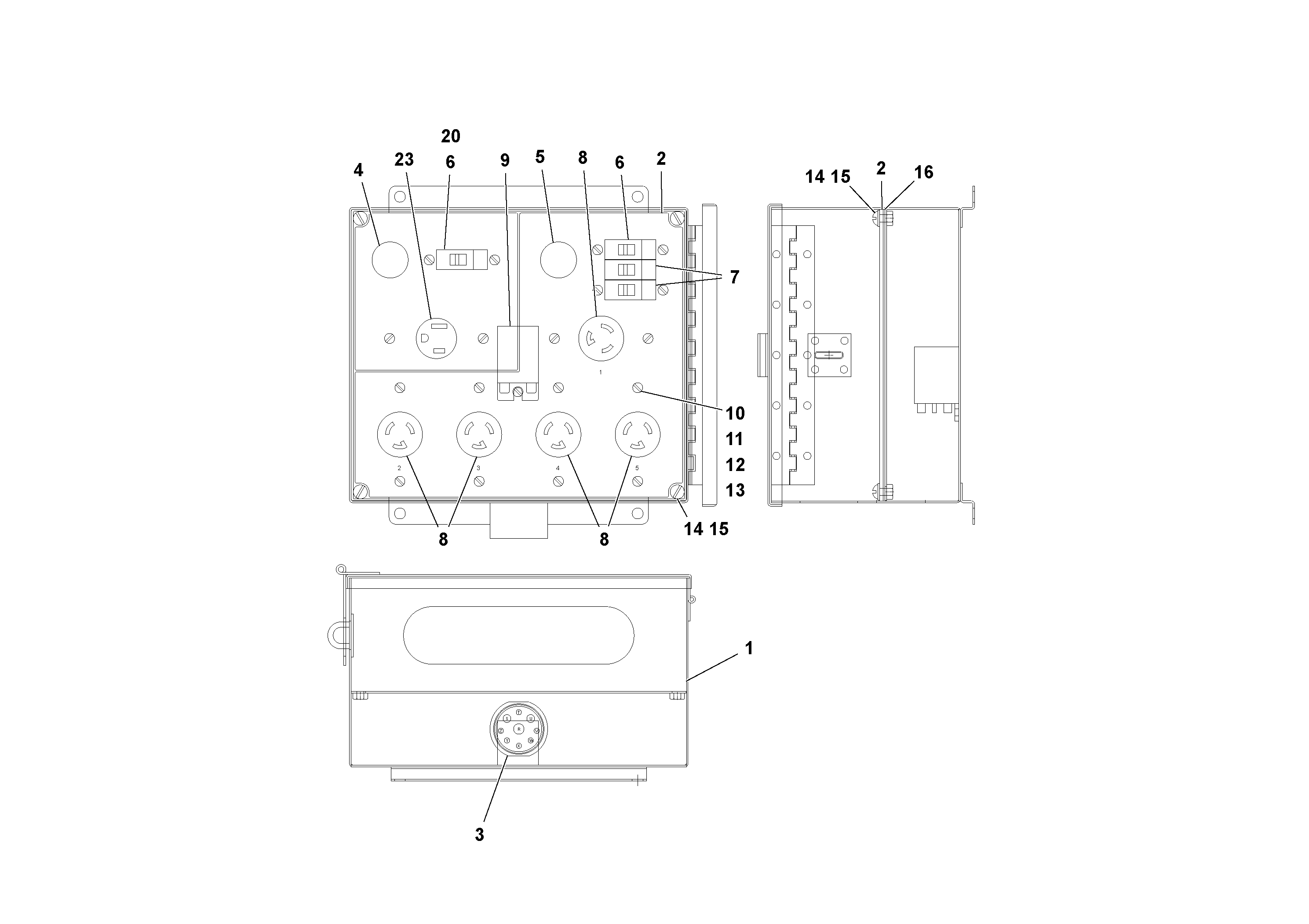 Схема запчастей Volvo Ultimat - 92853 Power Outlet Box ULTIMAT 16 ULTIMAT 8/16