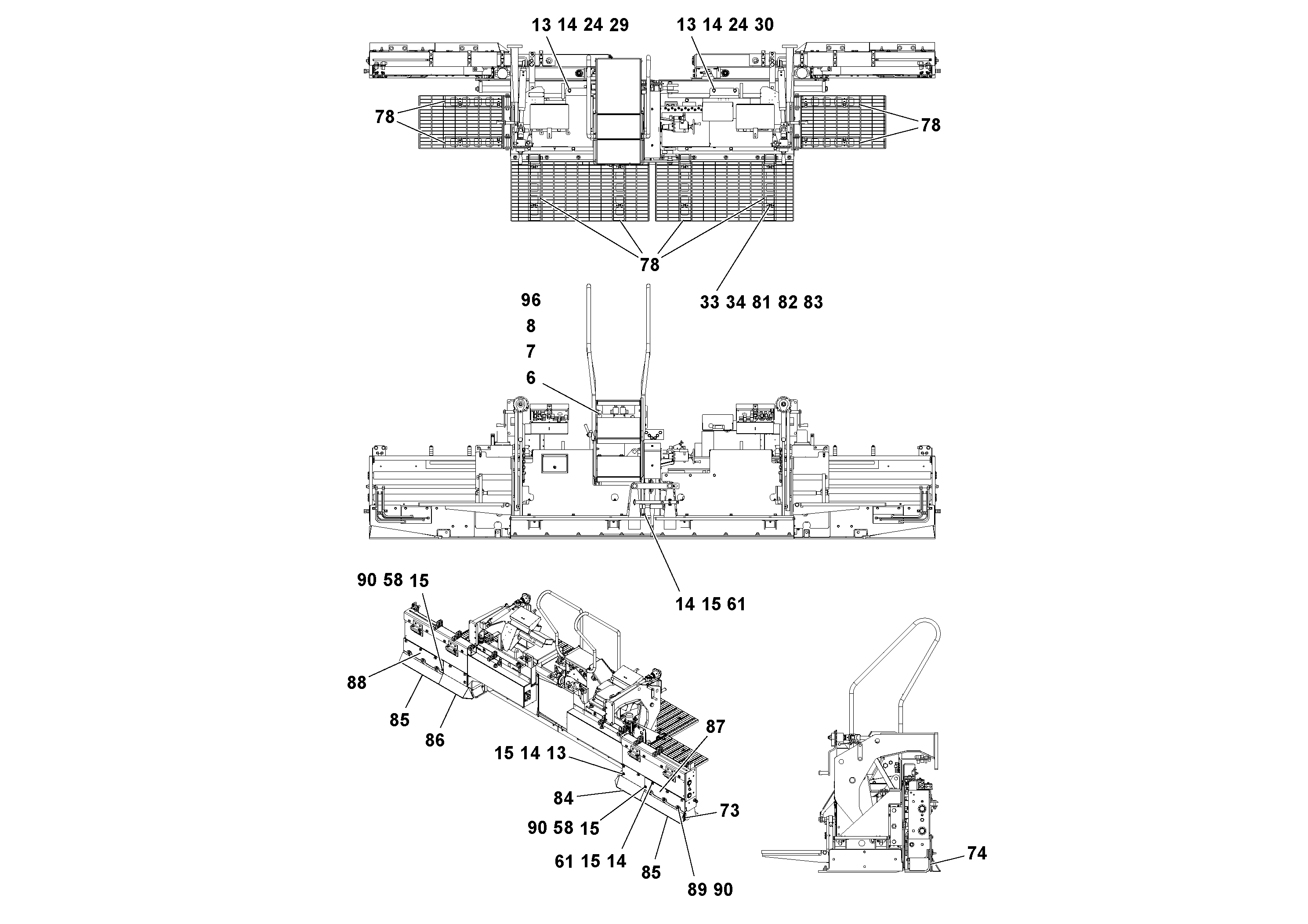 Схема запчастей Volvo Ultimat - 79136 Screed Assembly ULTIMAT 16 ULTIMAT 8/16