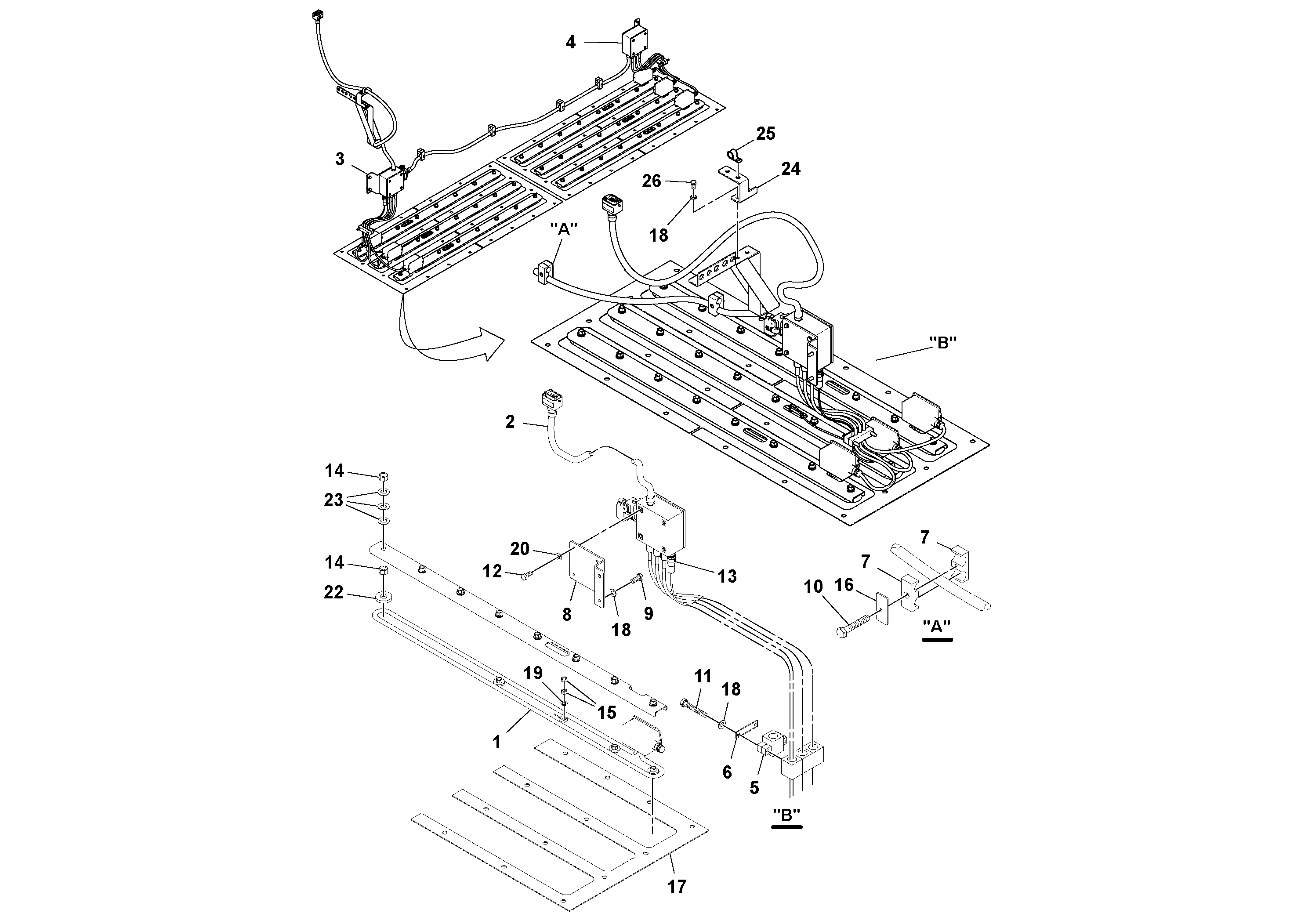 Схема запчастей Volvo Ultimat - 101264 Heater Bar Installation ULTIMAT 200