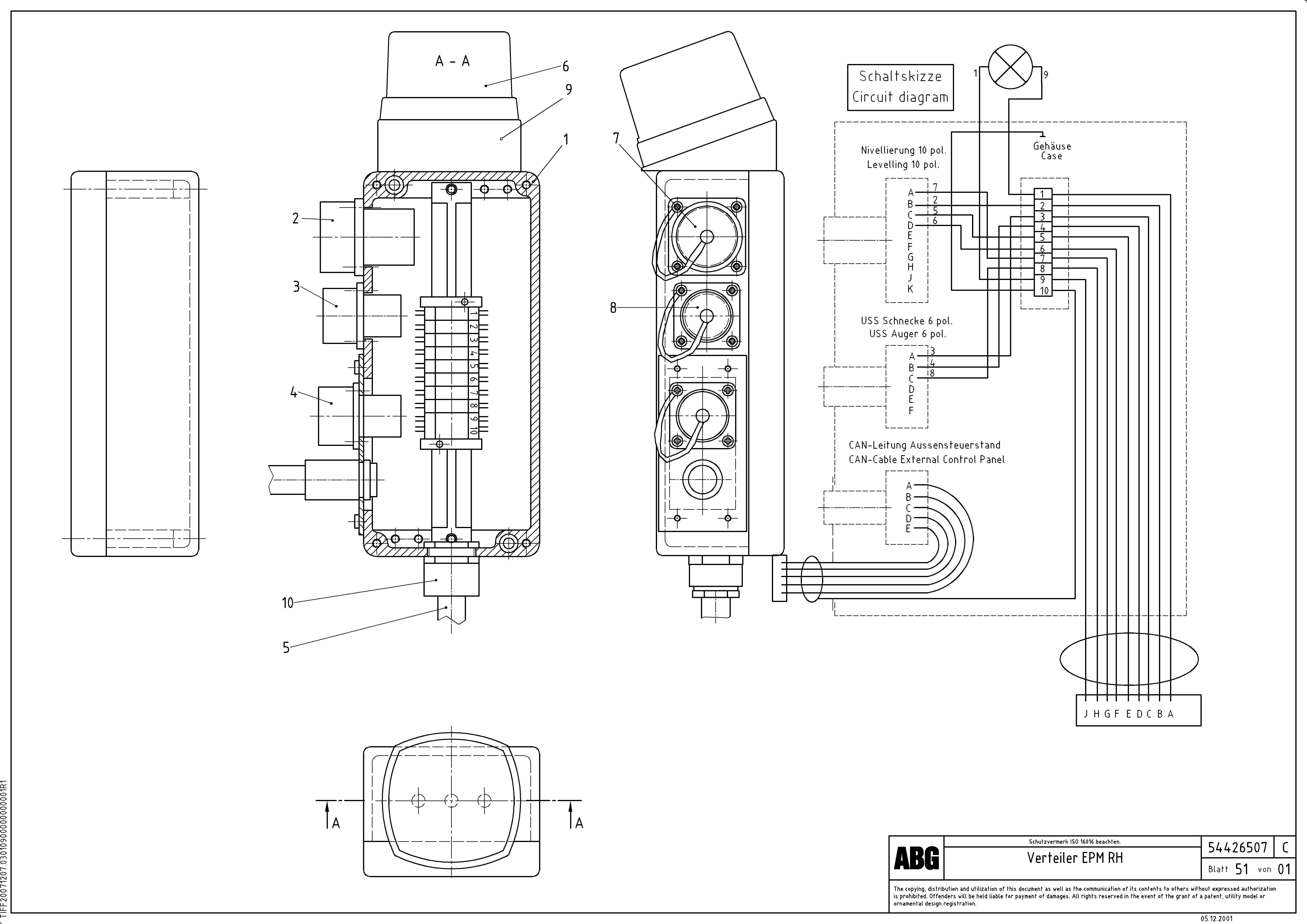 Схема запчастей Volvo VB 78 ETC - 77458 Distribution box on screed for EPM (Electronic Paver Management) VB 78 ETC ATT. SCREED 2,5 - 9,0 M ABG8820/ABG8820B