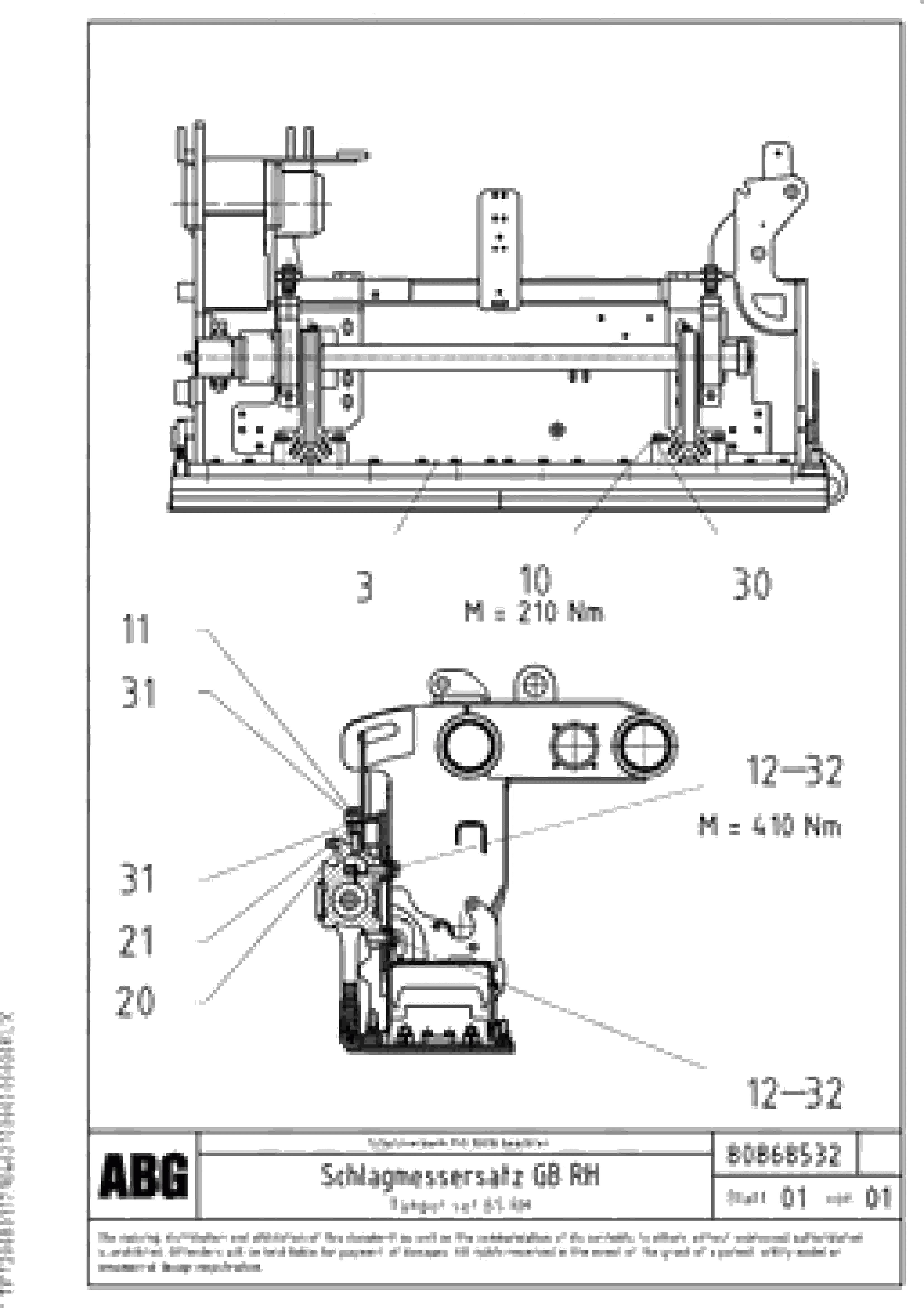 Схема запчастей Volvo VB 88 ETC - 77115 Tamper for basic screed VB 88 ETC ATT. SCREED 3,0 - 9,0 M ABG9820