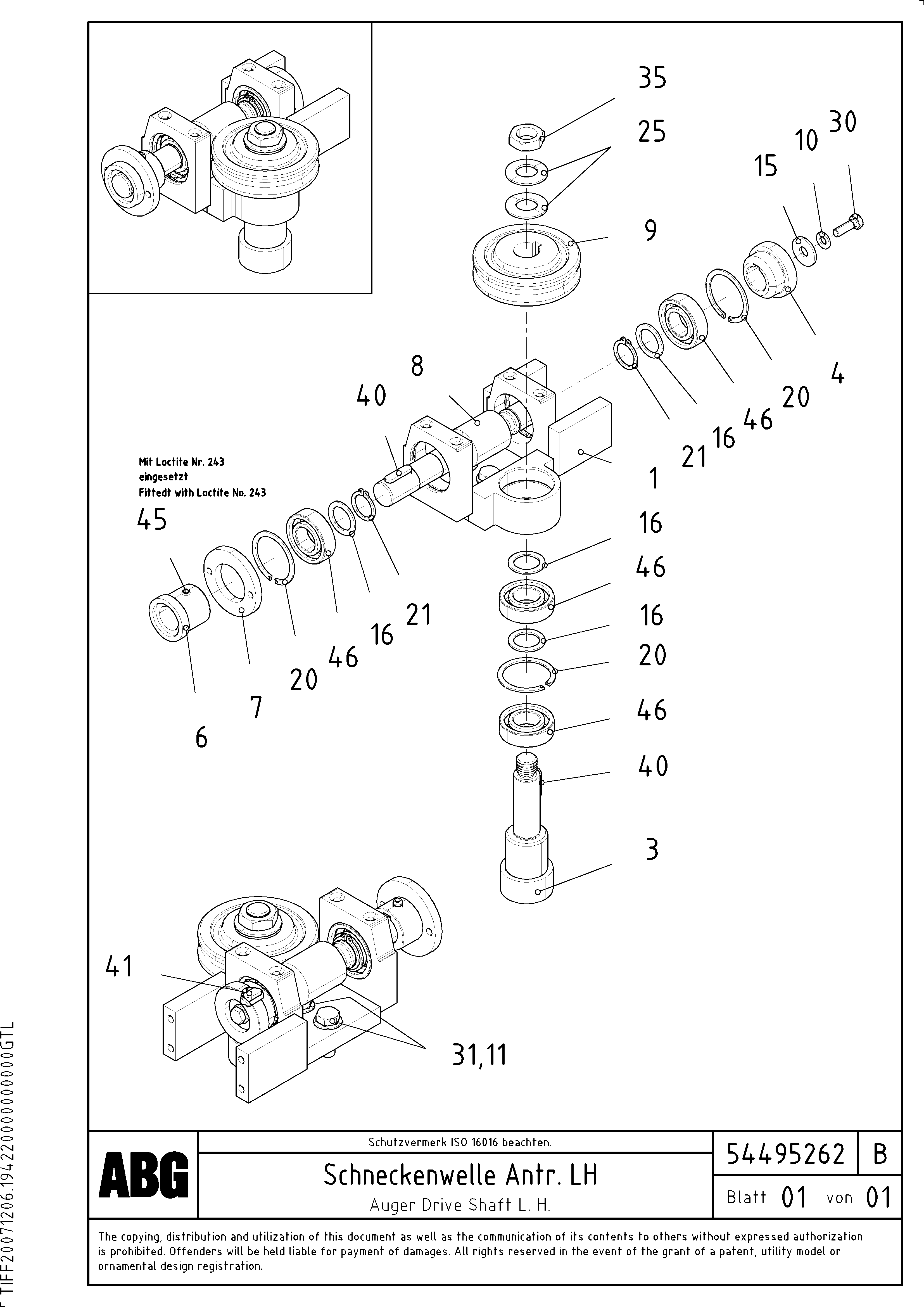 Схема запчастей Volvo VB 88 GTC - 67290 Drive shaft for hight adjustment/extendable screed VB 88 GTC ATT. SCREEDS 3,0 -10,0M ABG6820, ABG7820/ABG7820B