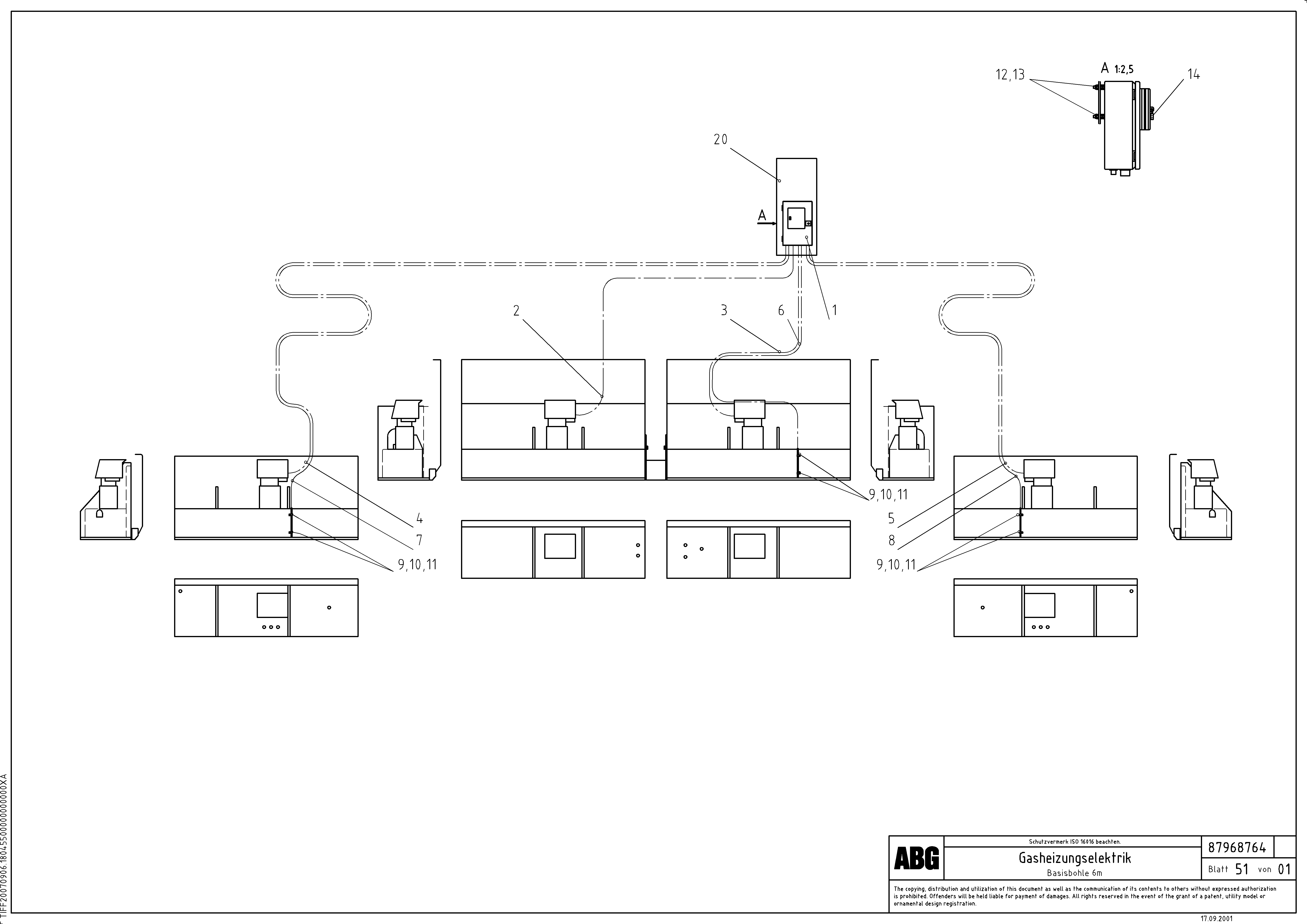 Схема запчастей Volvo VB 88 GTC - 75739 Gasheating Electric VB 88 GTC ATT. SCREEDS 3,0 - 9,0M ABG6870