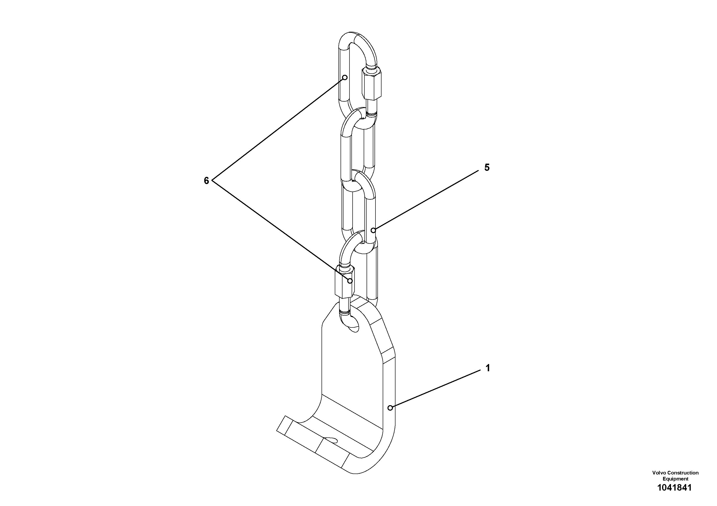 Схема запчастей Volvo VB 88 GTC - 67389 Safety chain for basic screed VB 88 GTC ATT. SCREEDS 3,0 - 9,0M ABG6870