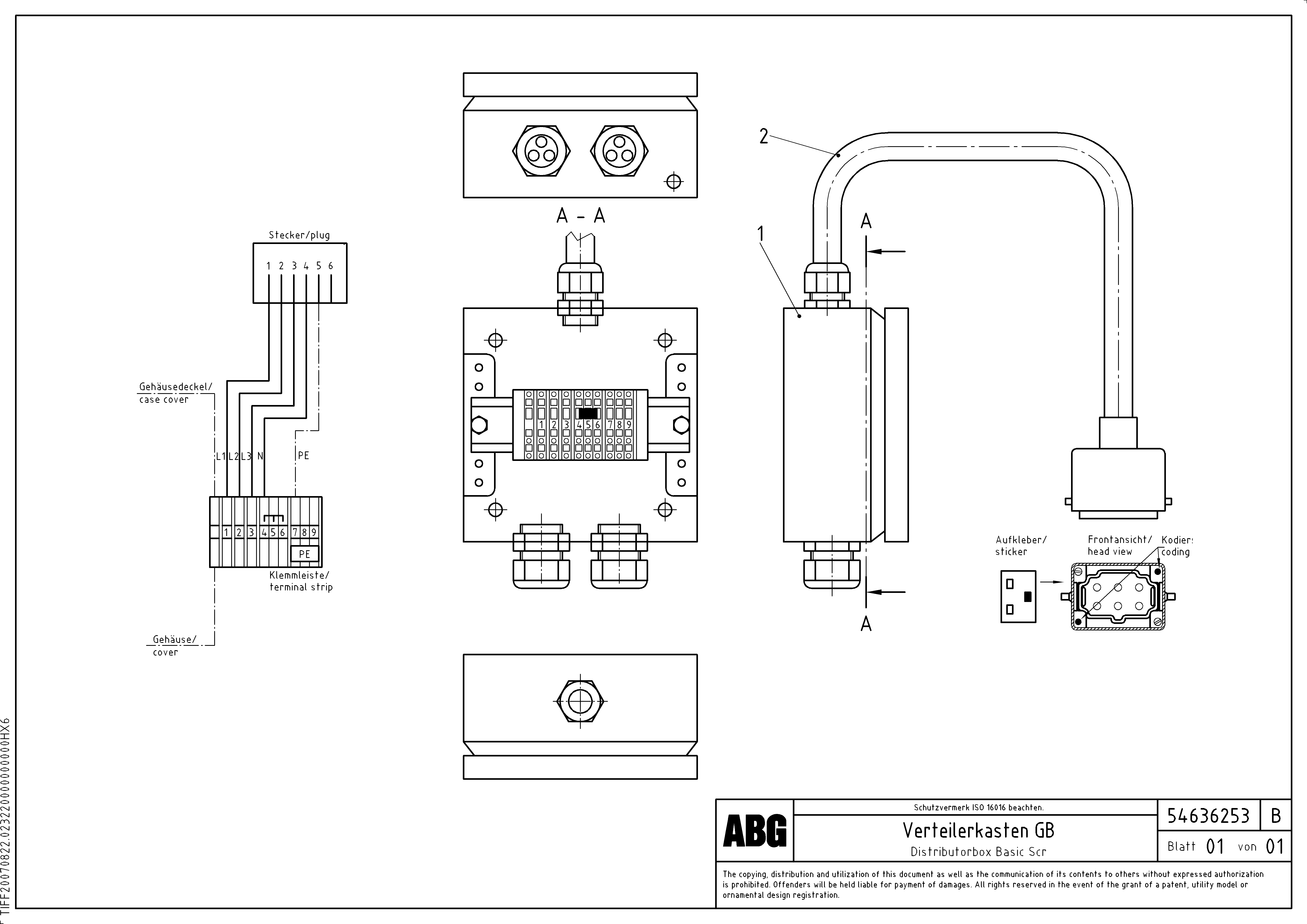 Схема запчастей Volvo VDT-V 88 GTC - 78919 Distributor box for basic and extendable screed VDT-V 88 ETC SCREEDS 3,0 - 9,0M ABG9820