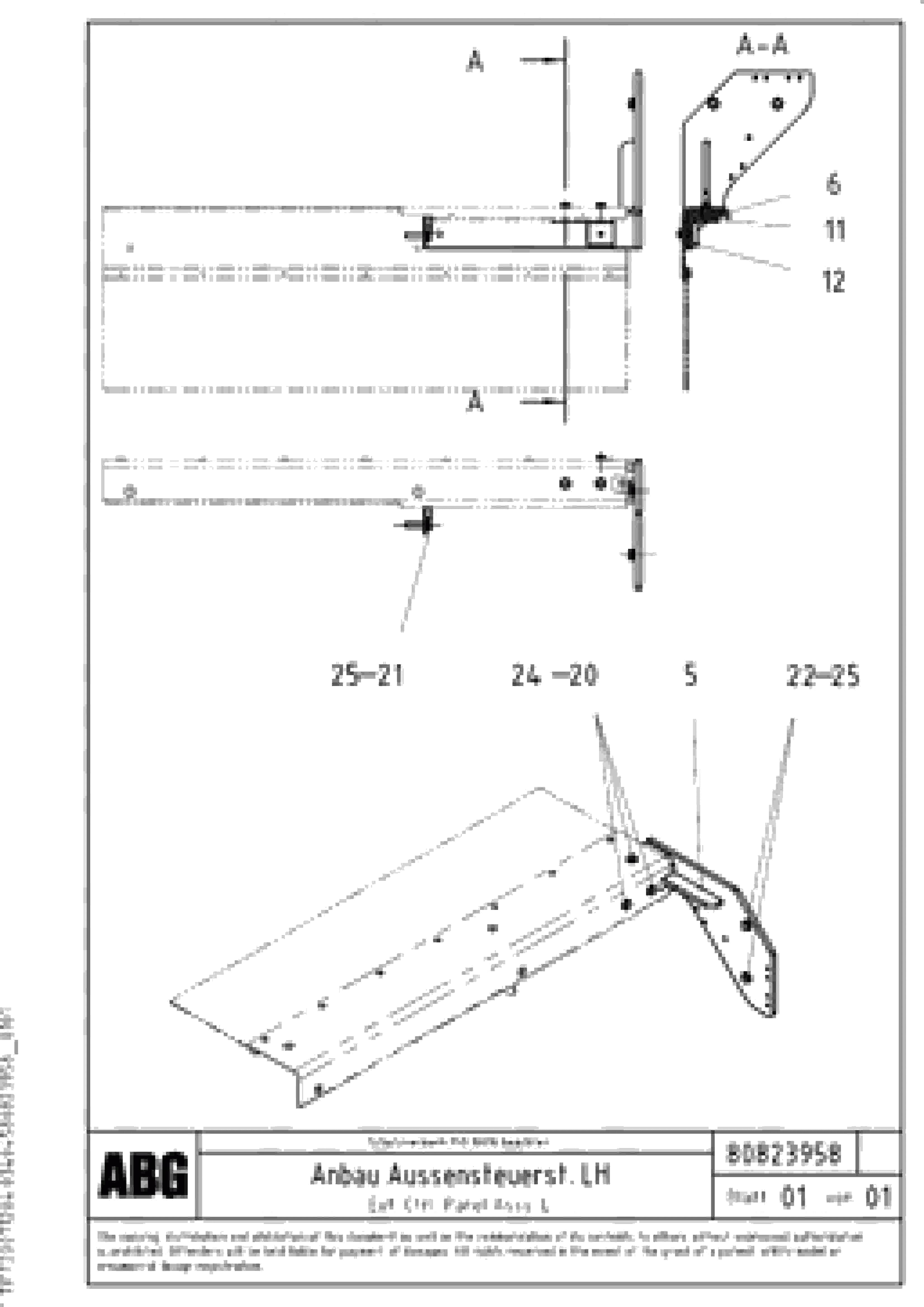 Схема запчастей Volvo Omni 1000 - 67328 Support for control panels OMNI 1000 ATT. SCREEDS 3,0 - 9,0M PF6110, PF6160/6170