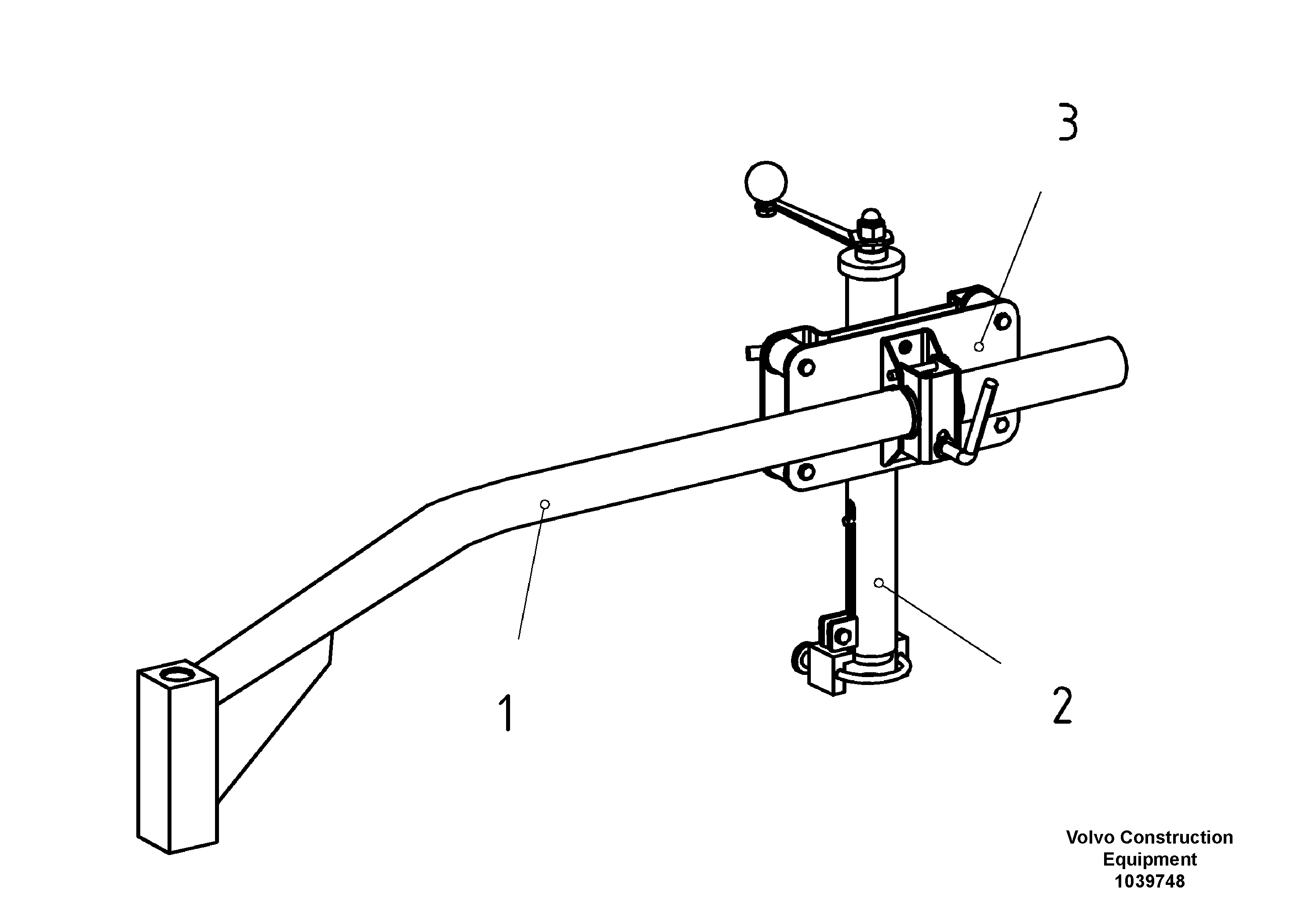 Схема запчастей Volvo Omni 1000 - 74433 Mechanical screed holder OMNI 1000 ATT. SCREEDS 3,0 - 9,0M PF6110, PF6160/6170