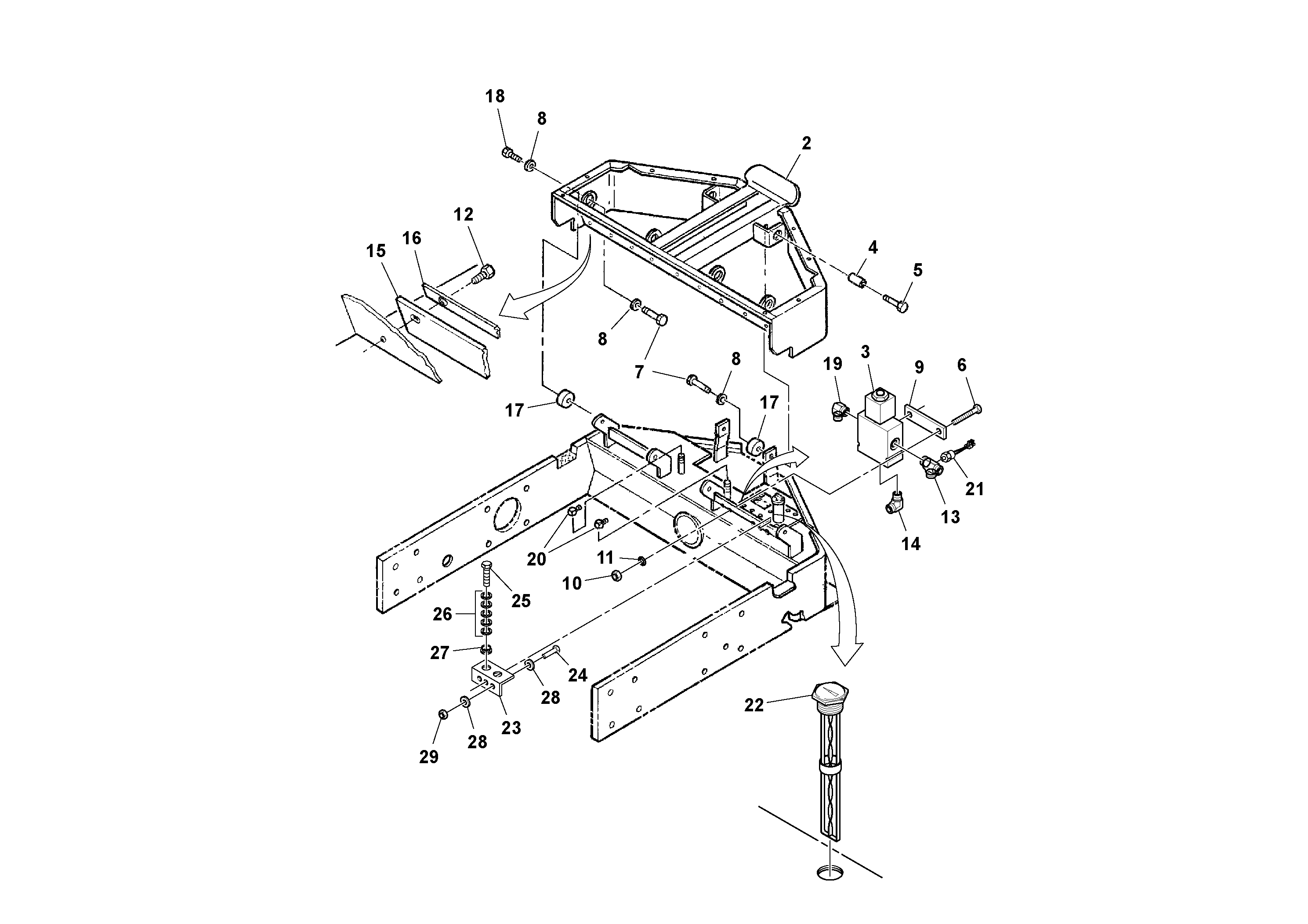 Схема запчастей Volvo DD90/DD90HF S/N 197375 - - 96312 Deck Installation 