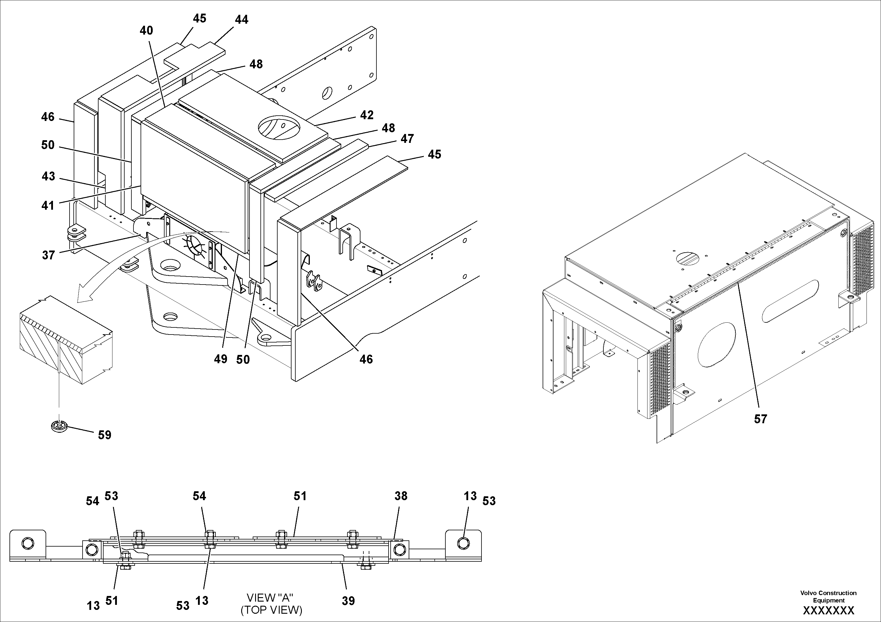 Схема запчастей Volvo DD90/DD90HF S/N 197375 - - 91586 Engine Cowling Installation 