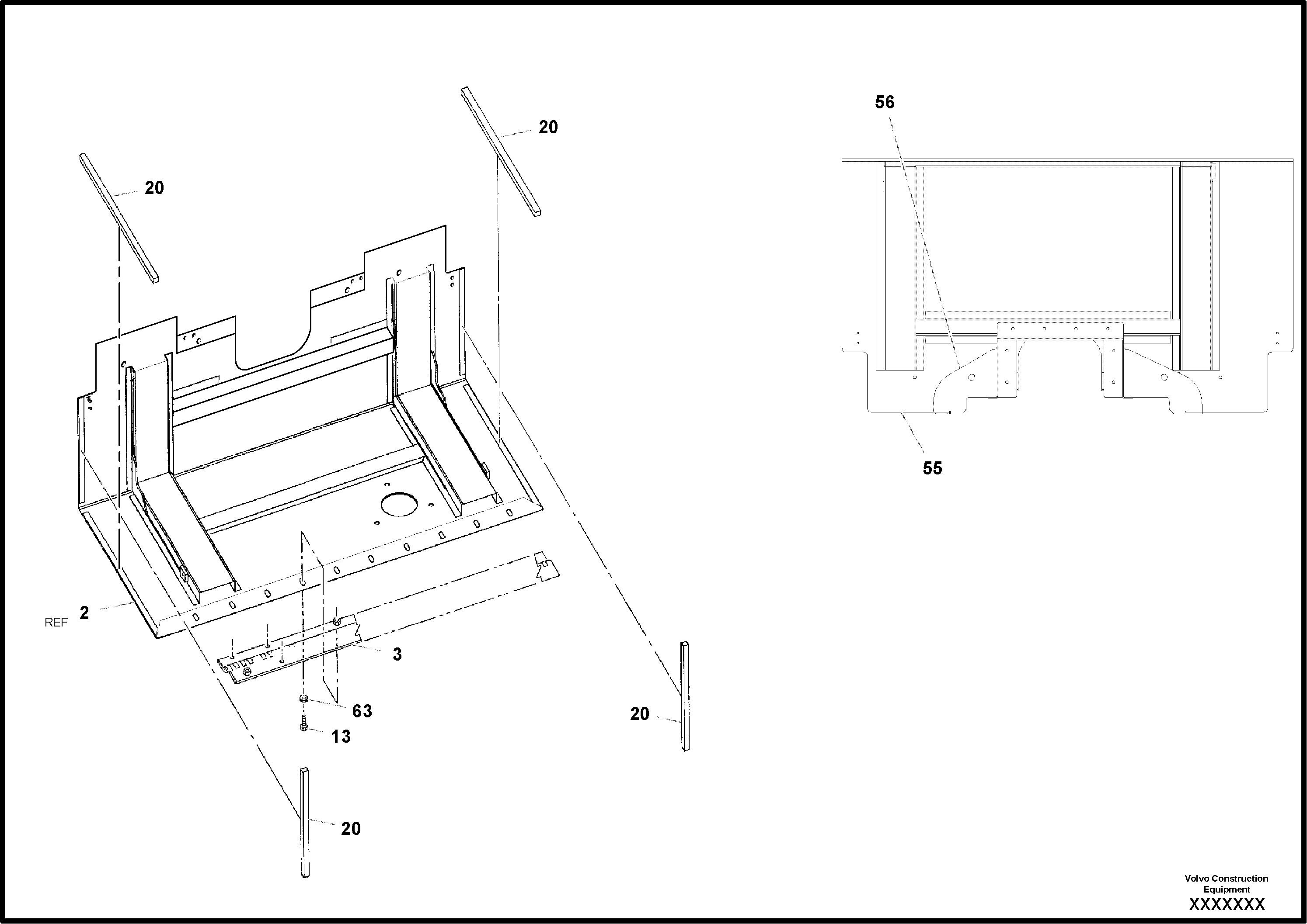 Схема запчастей Volvo DD90/DD90HF S/N 197375 - - 94122 Engine Cowling Installation 