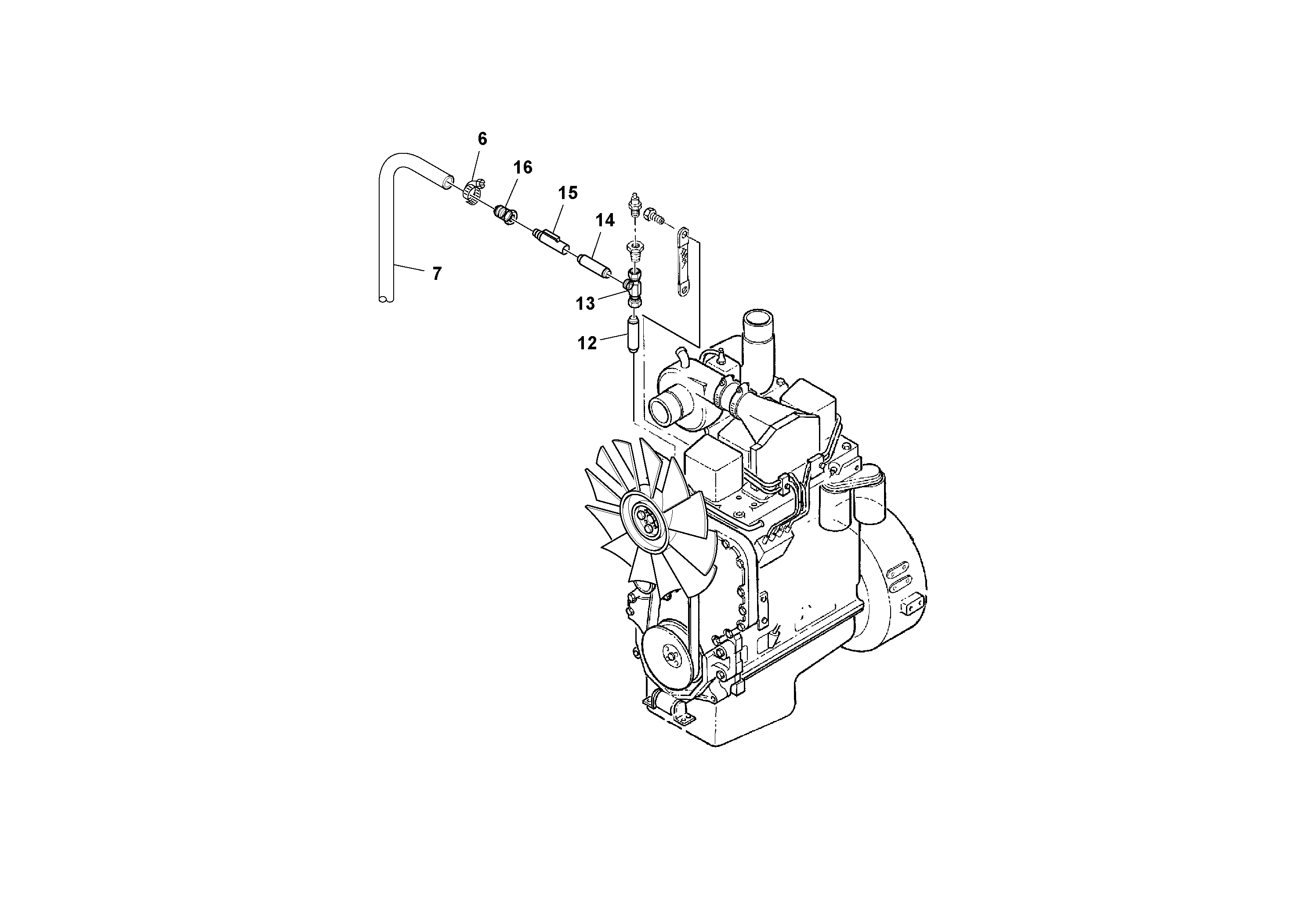 Схема запчастей Volvo DD90/DD90HF S/N 197375 - - 96638 Cab Heater Installation 