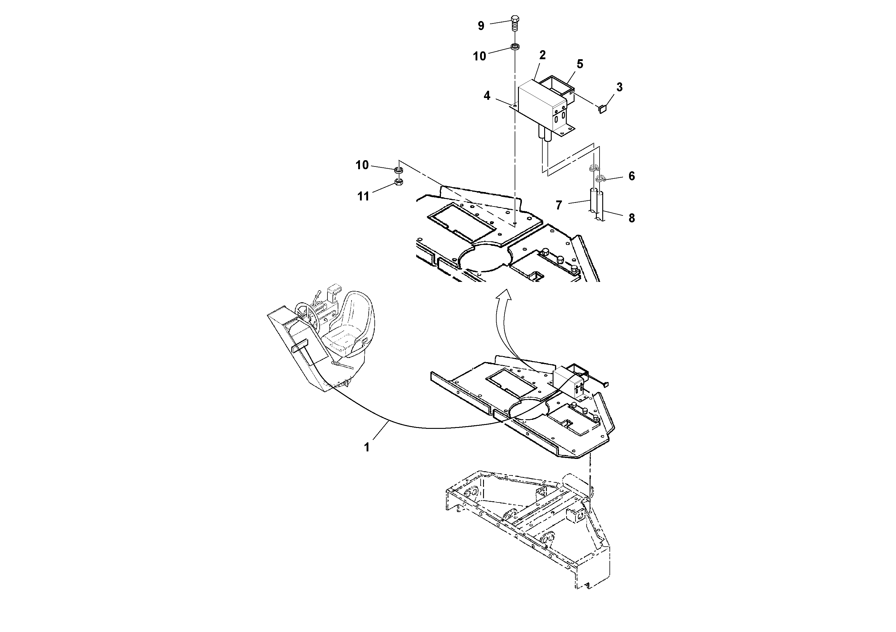 Схема запчастей Volvo DD90/DD90HF S/N 197375 - - 98113 Cab Heater Installation 