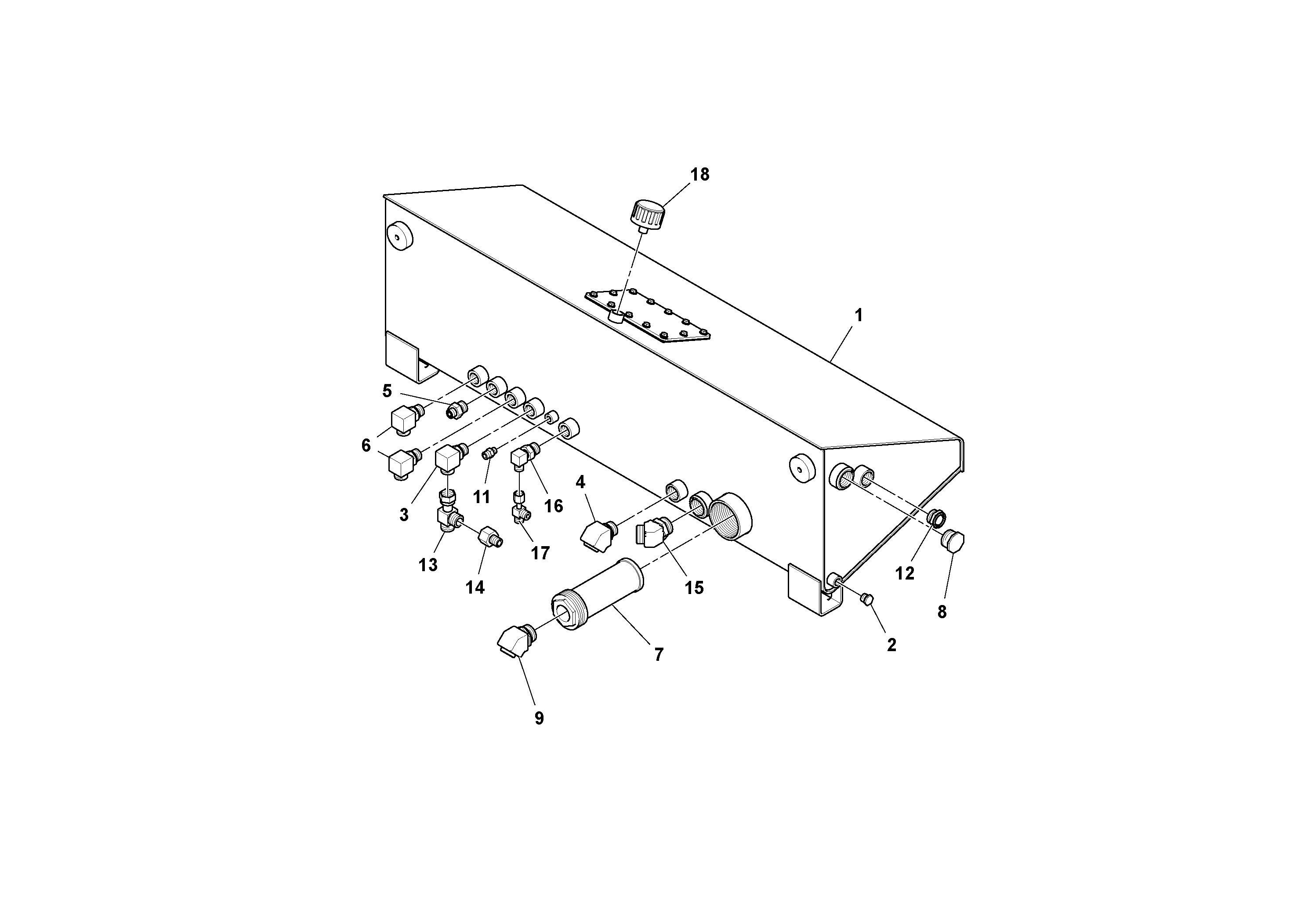 Схема запчастей Volvo DD90/DD90HF S/N 197375 - - 95712 Hydraulic Tank Assembly 