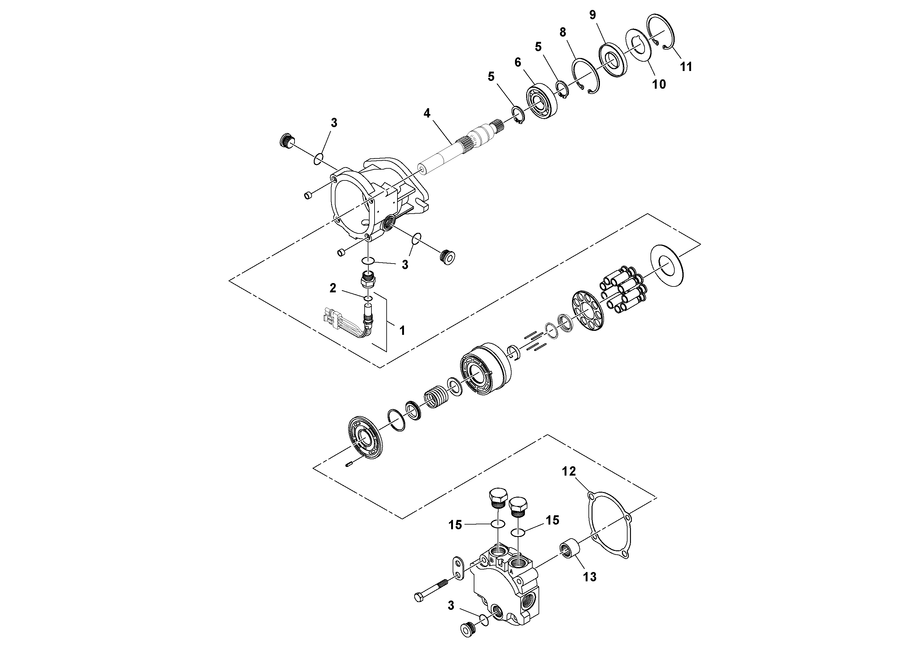 Схема запчастей Volvo DD90/DD90HF S/N 197375 - - 95535 Vibration Motor 