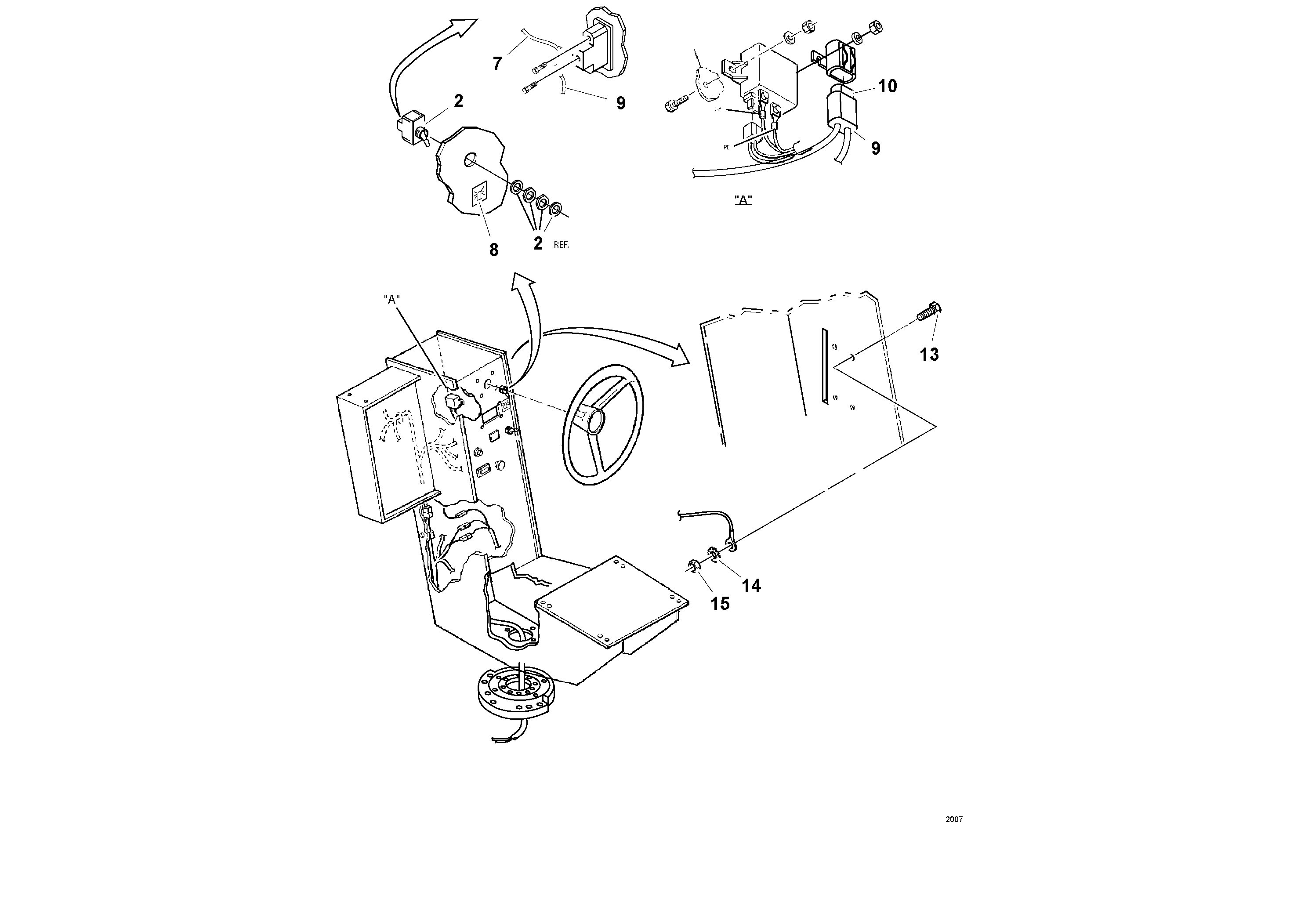 Схема запчастей Volvo DD90/DD90HF S/N 197375 - - 96188 Rotating beacon Installation 