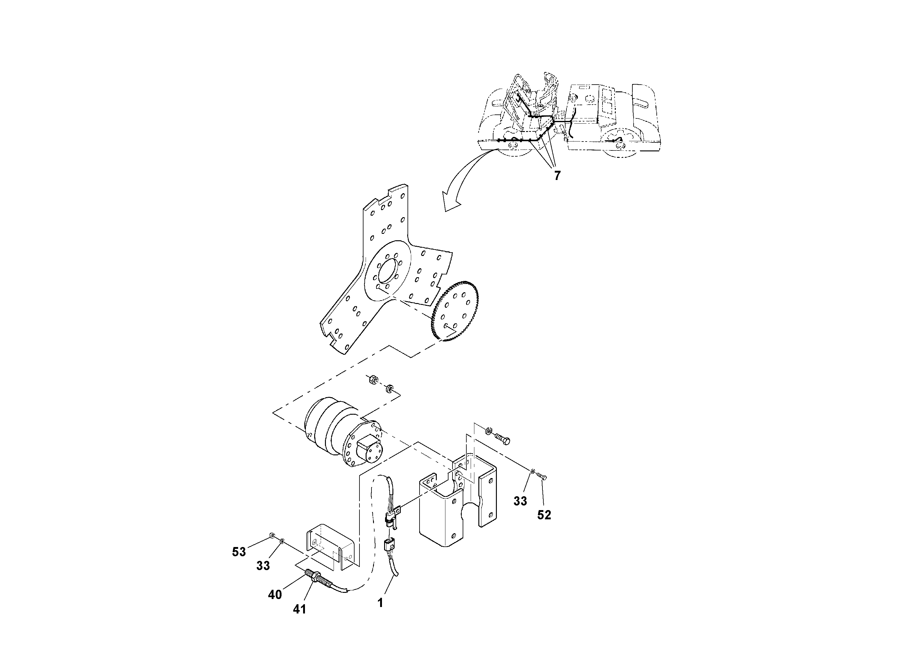 Схема запчастей Volvo DD90/DD90HF S/N 197375 - - 92384 Cable Harness Installation 