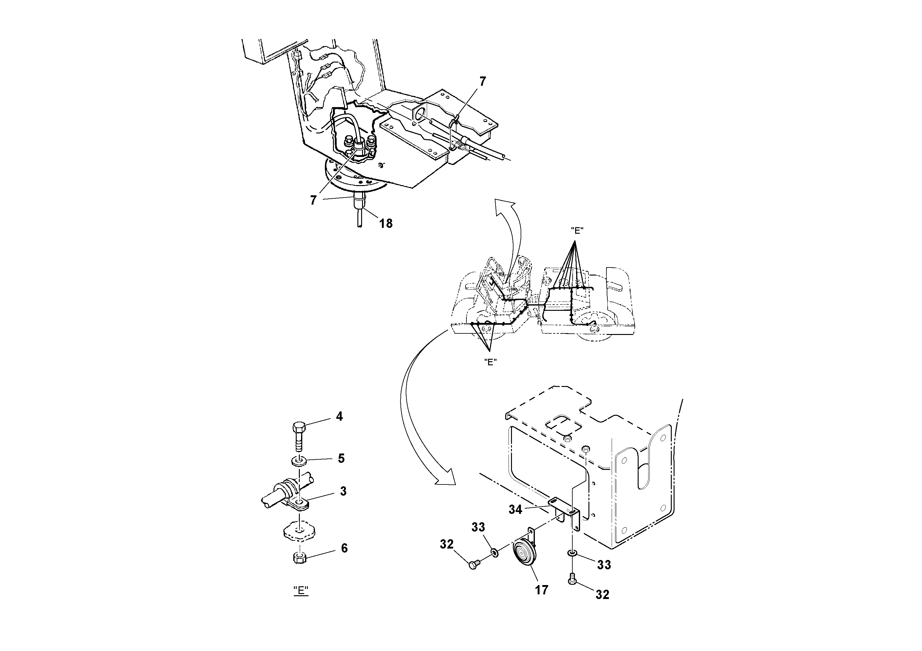 Схема запчастей Volvo DD90/DD90HF S/N 197375 - - 96629 Cable Harness Installation 