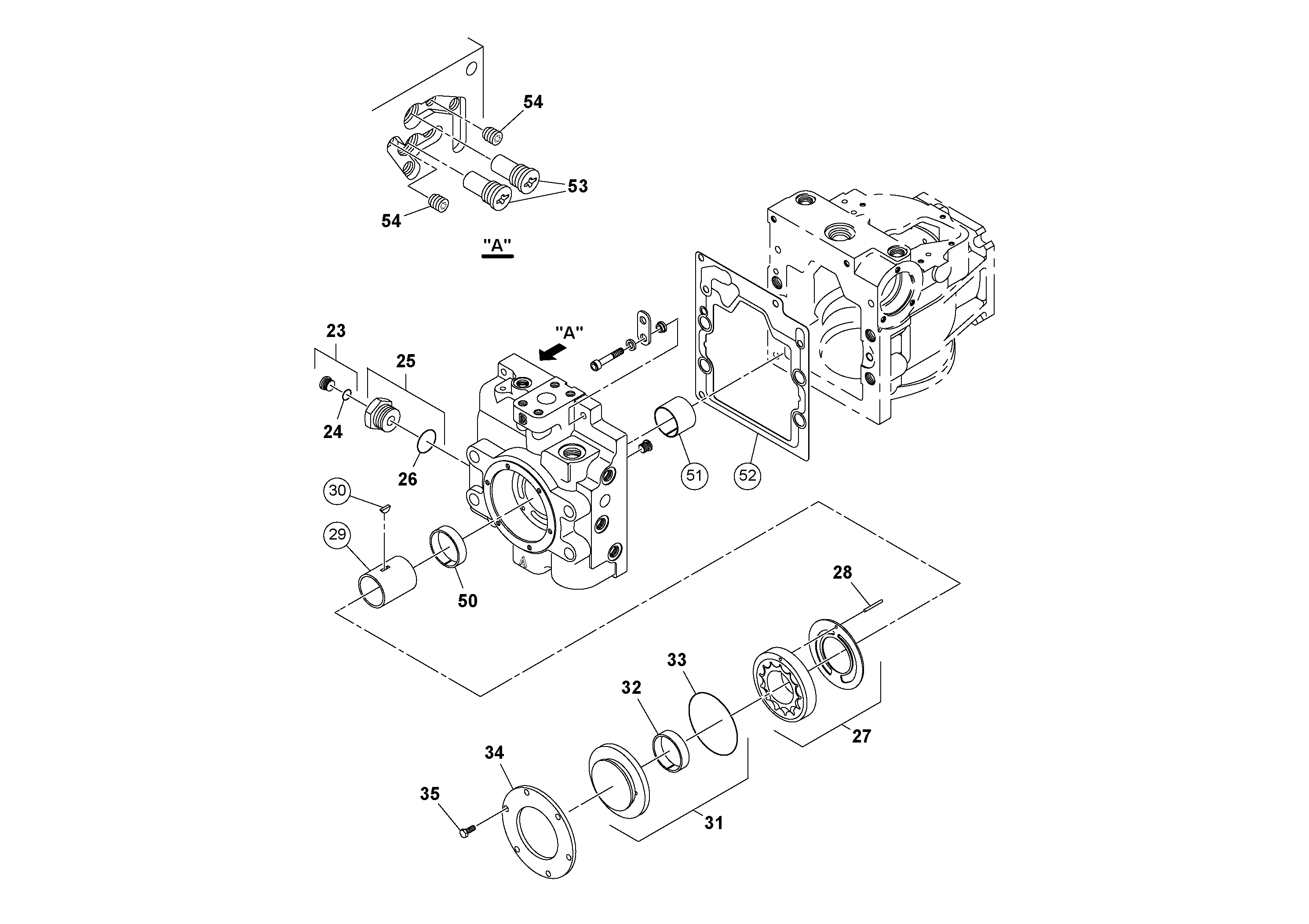 Схема запчастей Volvo DD90/DD90HF S/N 197375 - - 92439 Propulsion Pump 