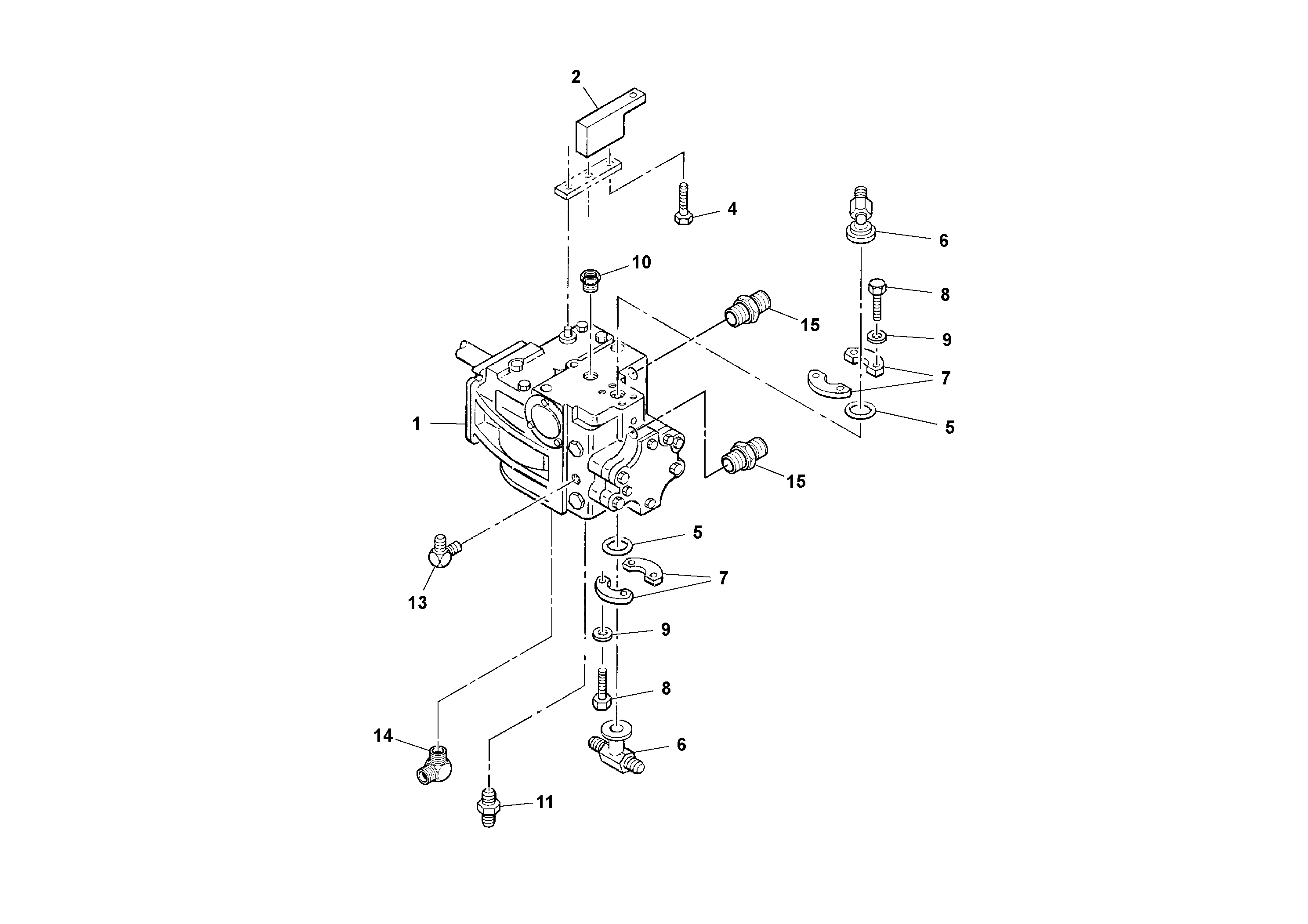 Схема запчастей Volvo DD90/DD90HF S/N 197375 - - 96895 Propulsion Pump Assembly 