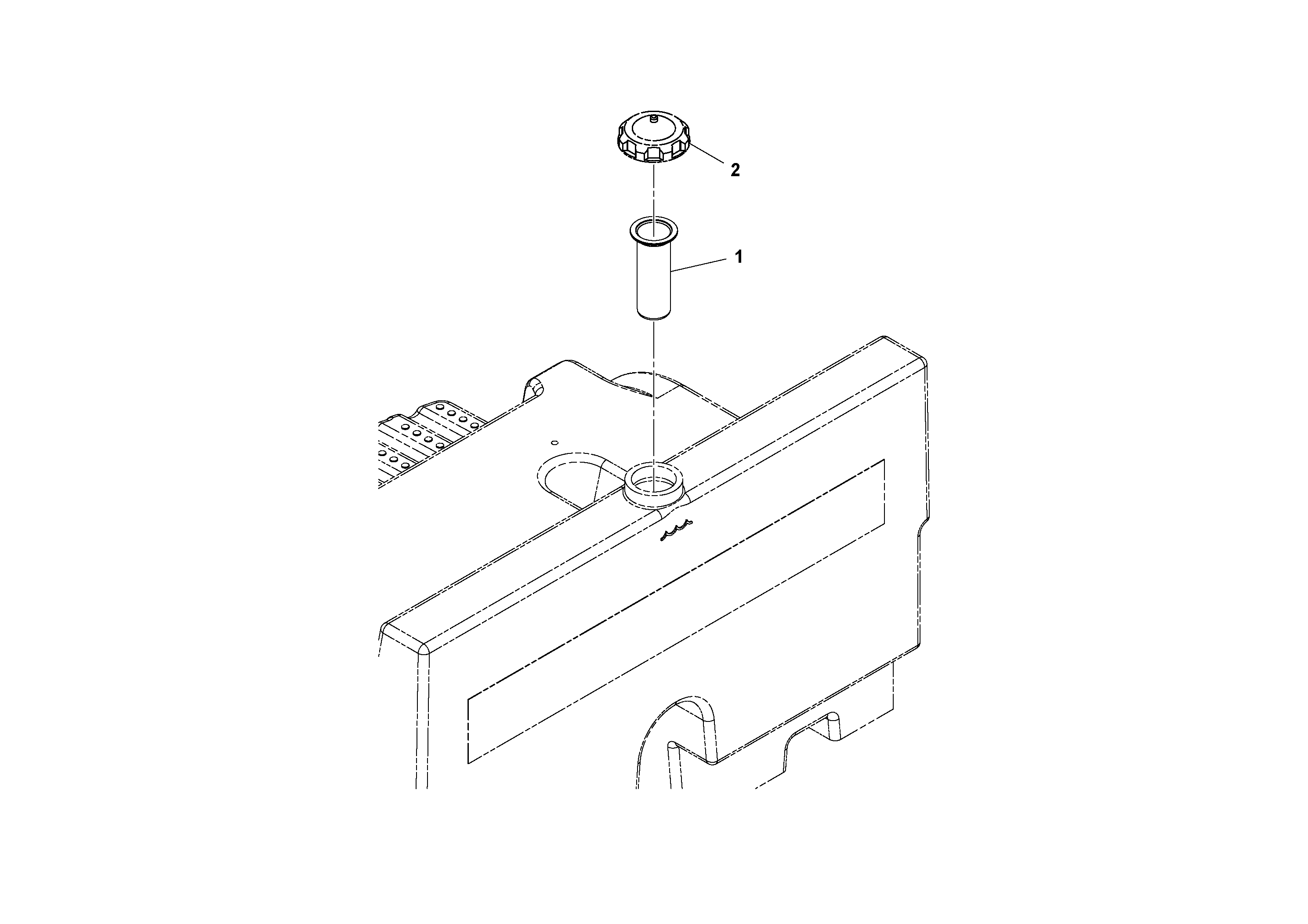 Схема запчастей Volvo DD14S/DD16 S/N 197600 - - 79720 Water Strainer Installation 