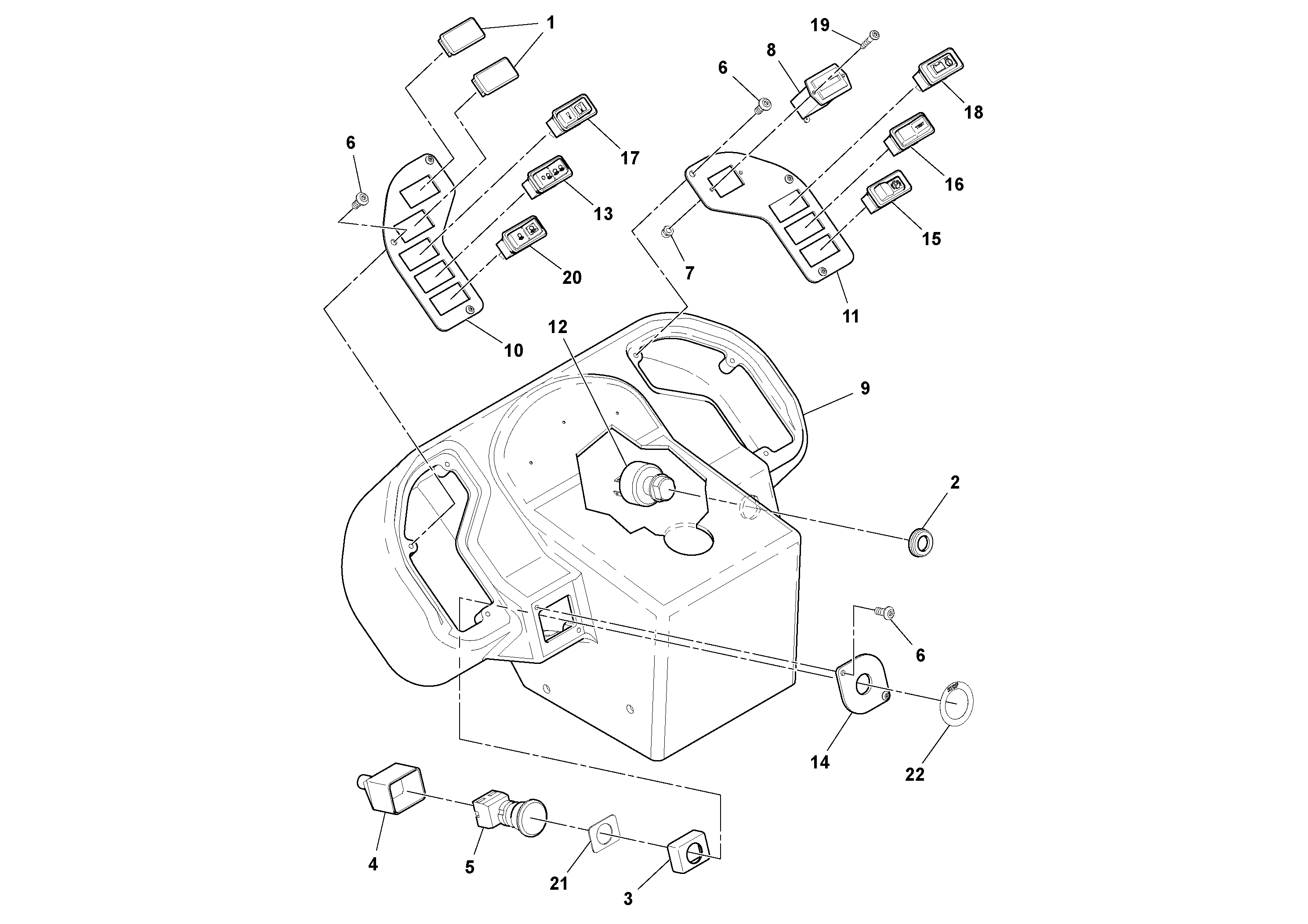 Схема запчастей Volvo CR24/CR30 S/N 197606 - - 68335 Console Assembly 