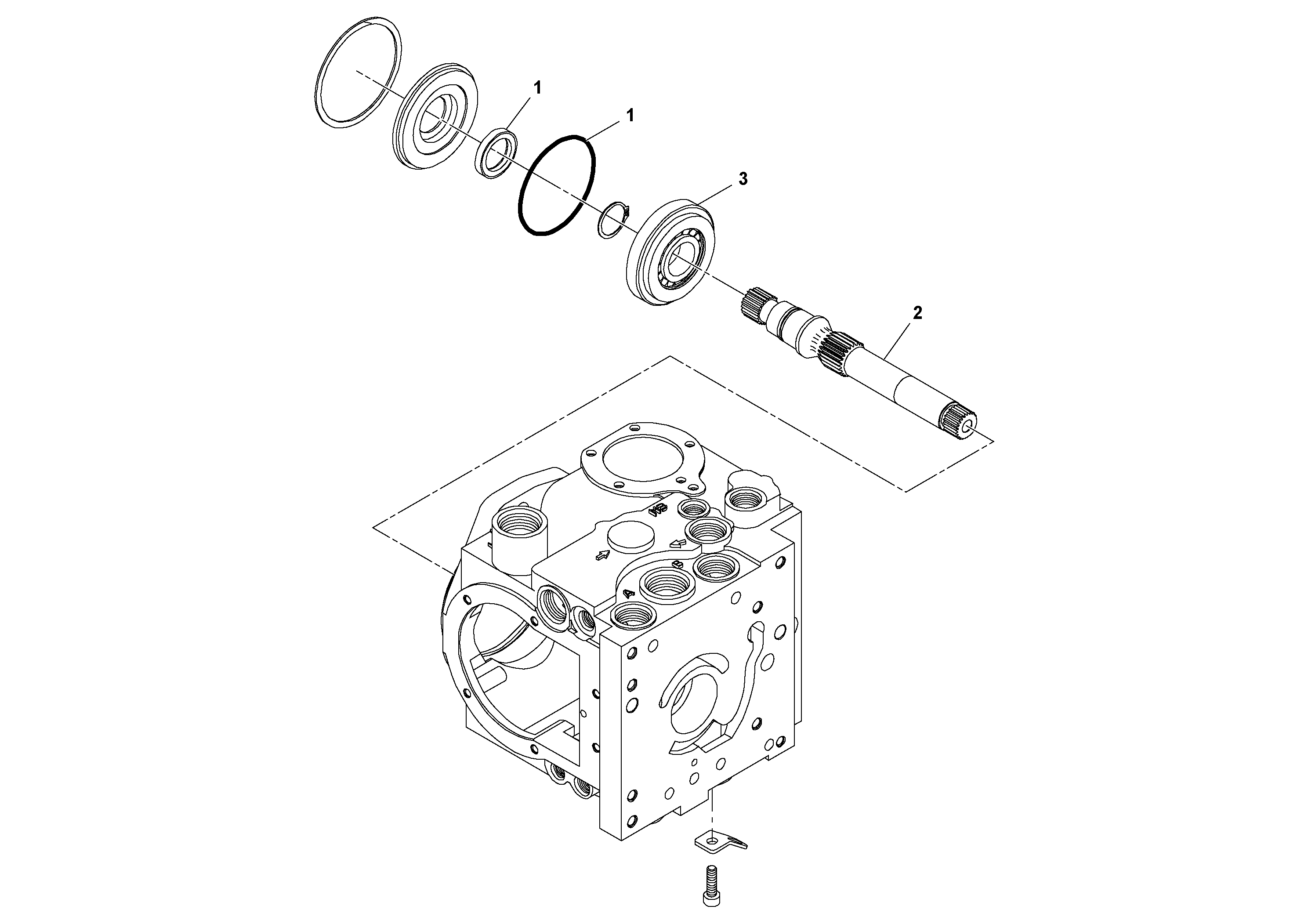 Схема запчастей Volvo CR24/CR30 S/N 197606 - - 37367 Propulsion Pump 