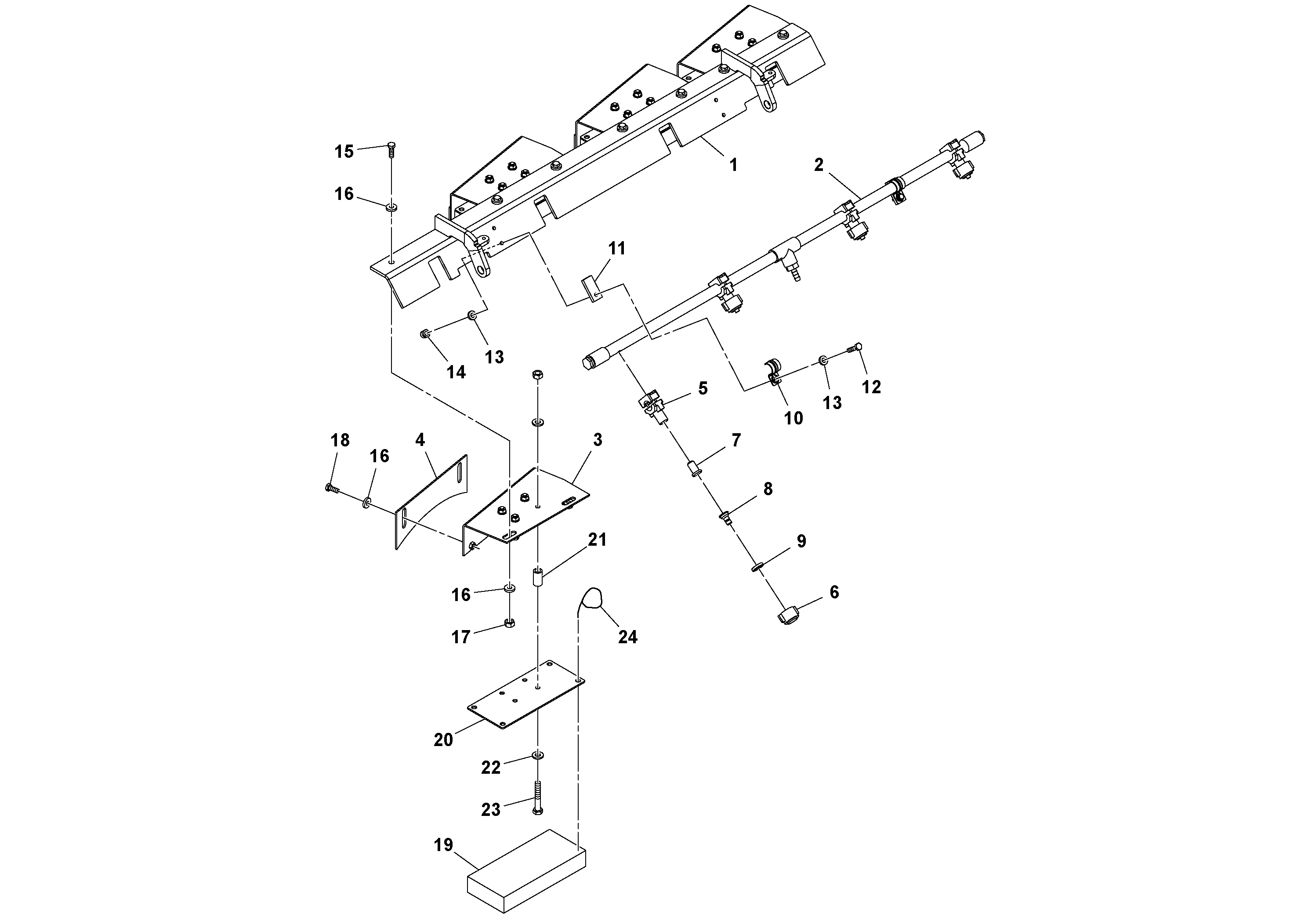 Схема запчастей Volvo CR24/CR30 S/N 197606 - - 31994 Cocoa mat scraper and spray system assembly 