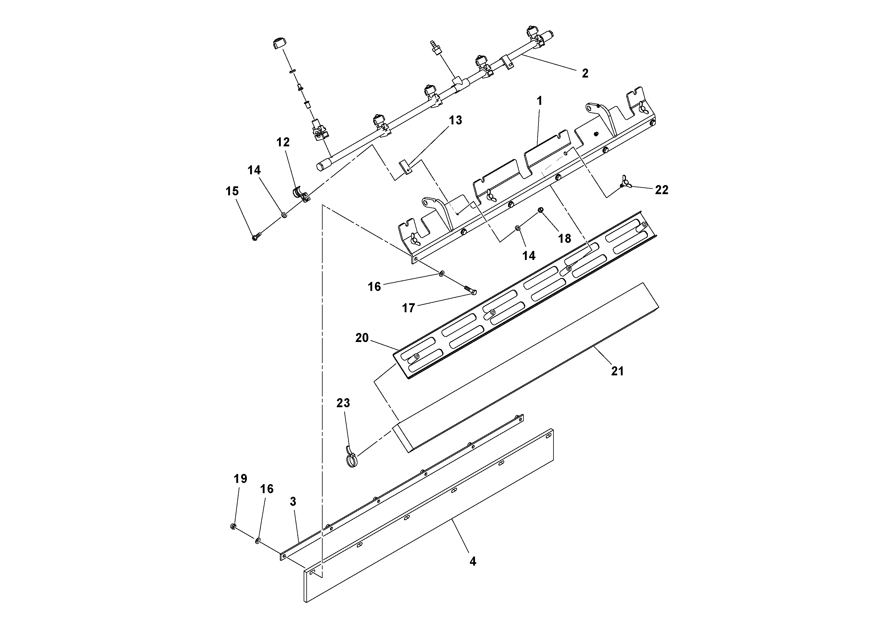 Схема запчастей Volvo CR24/CR30 S/N 197606 - - 60731 Cocoa mat and spray system scraper assembly 