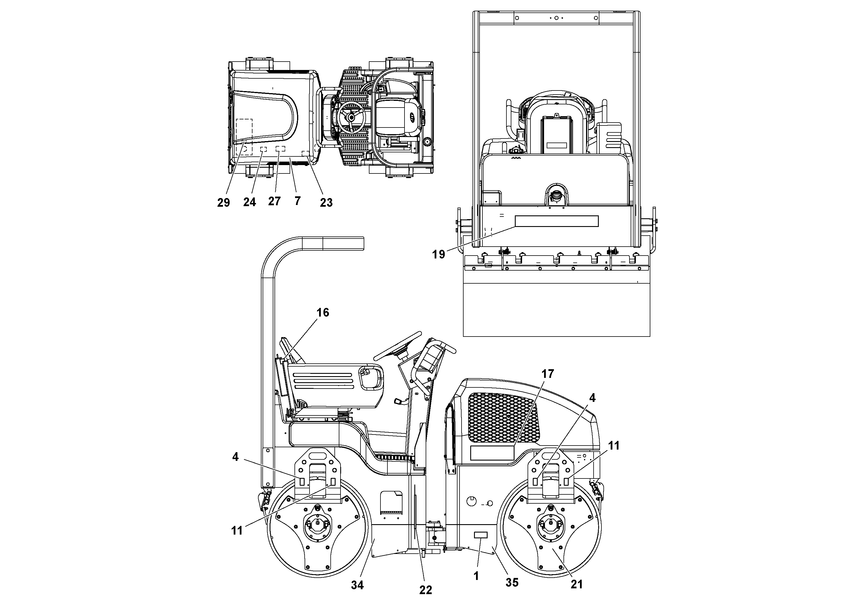 Схема запчастей Volvo CR24/CR30 S/N 197606 - - 84298 U.S. Decal installation 