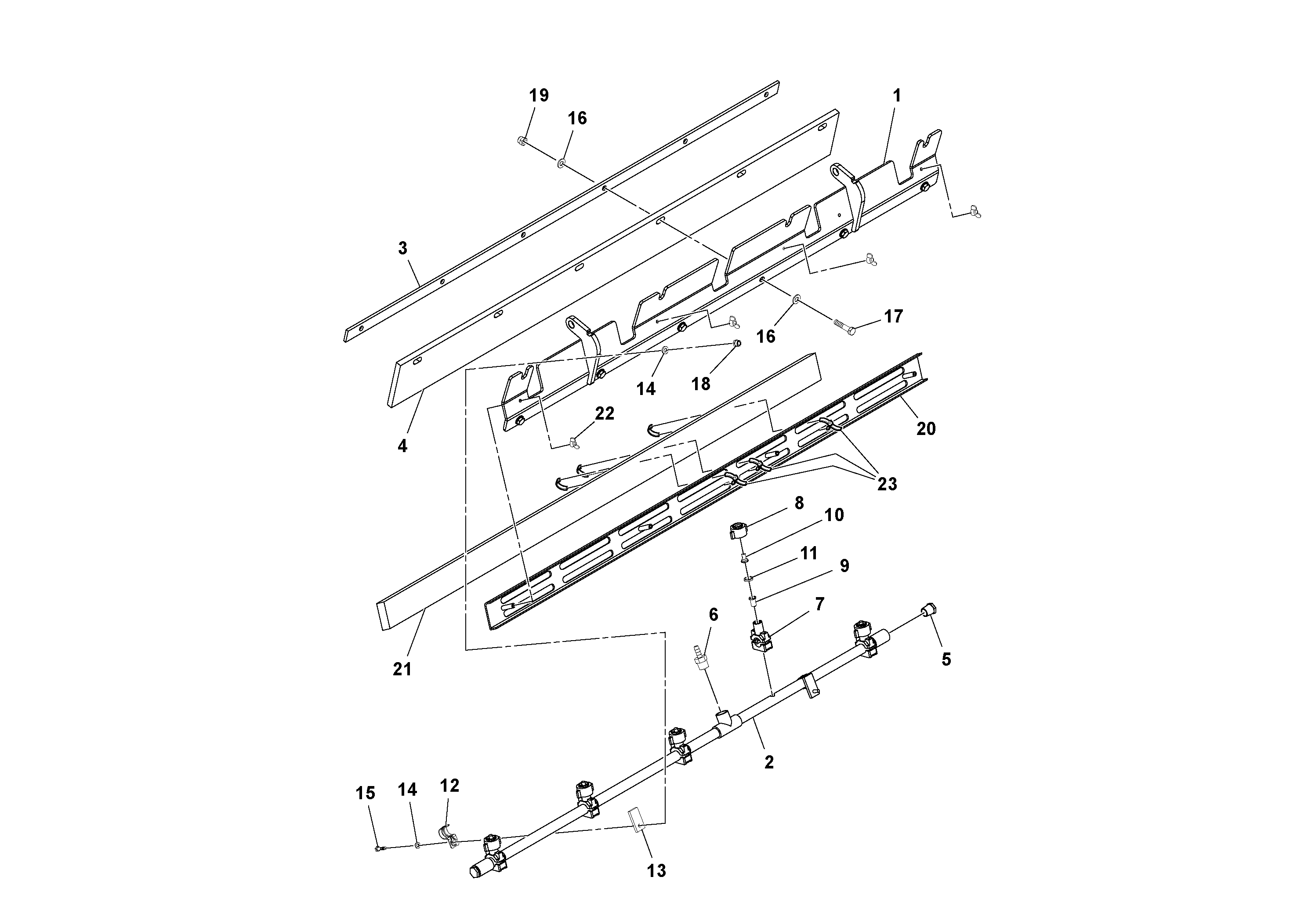 Схема запчастей Volvo DD29/DD30/DD31HF/DD38HF S/N 197592 - - 77307 Spray System Scraper Assembly 