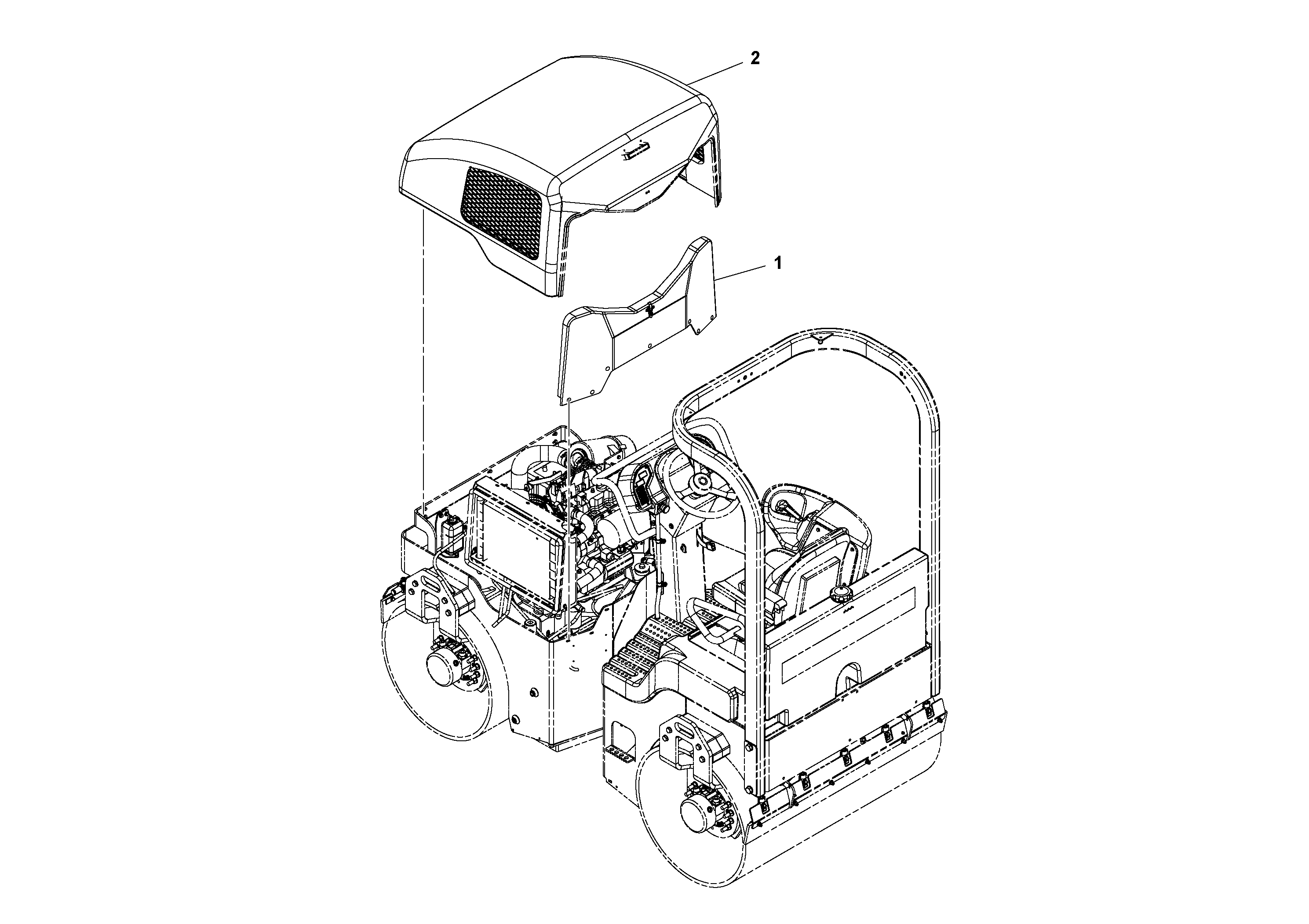 Схема запчастей Volvo DD29/DD30/DD31HF/DD38HF S/N 197592 - - 78236 Sound Kit Installation 