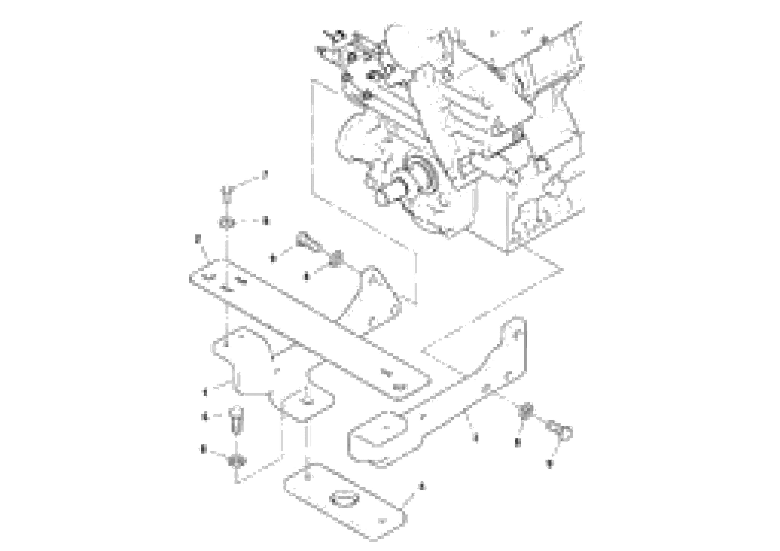 Схема запчастей Volvo DD29/DD30/DD31HF/DD38HF S/N 197592 - - 96380 Radiator Mounting Installation 