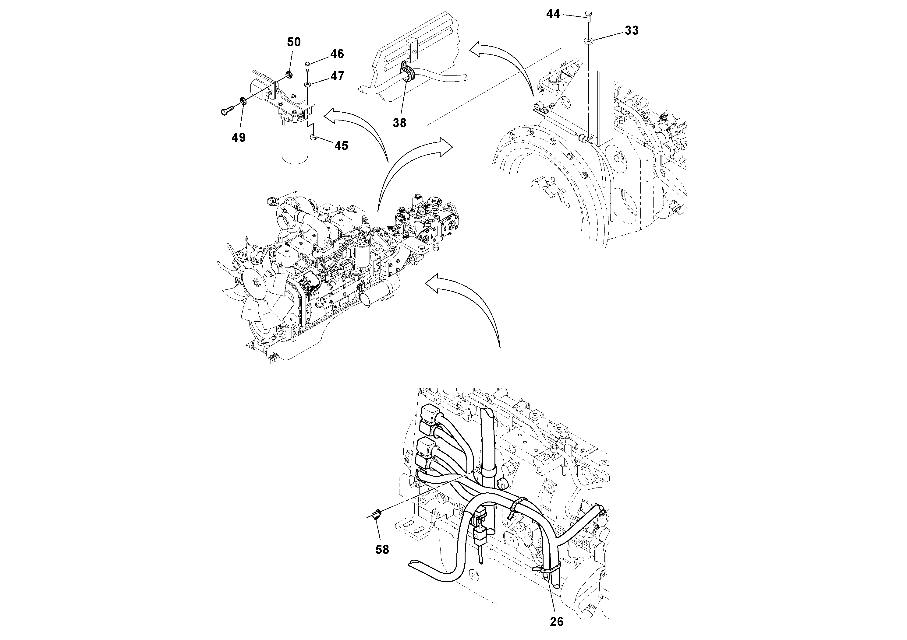 Схема запчастей Volvo DD112HF/DD118HF/HA/HFA S/N 197518 - - 5387 Electrical Installation 