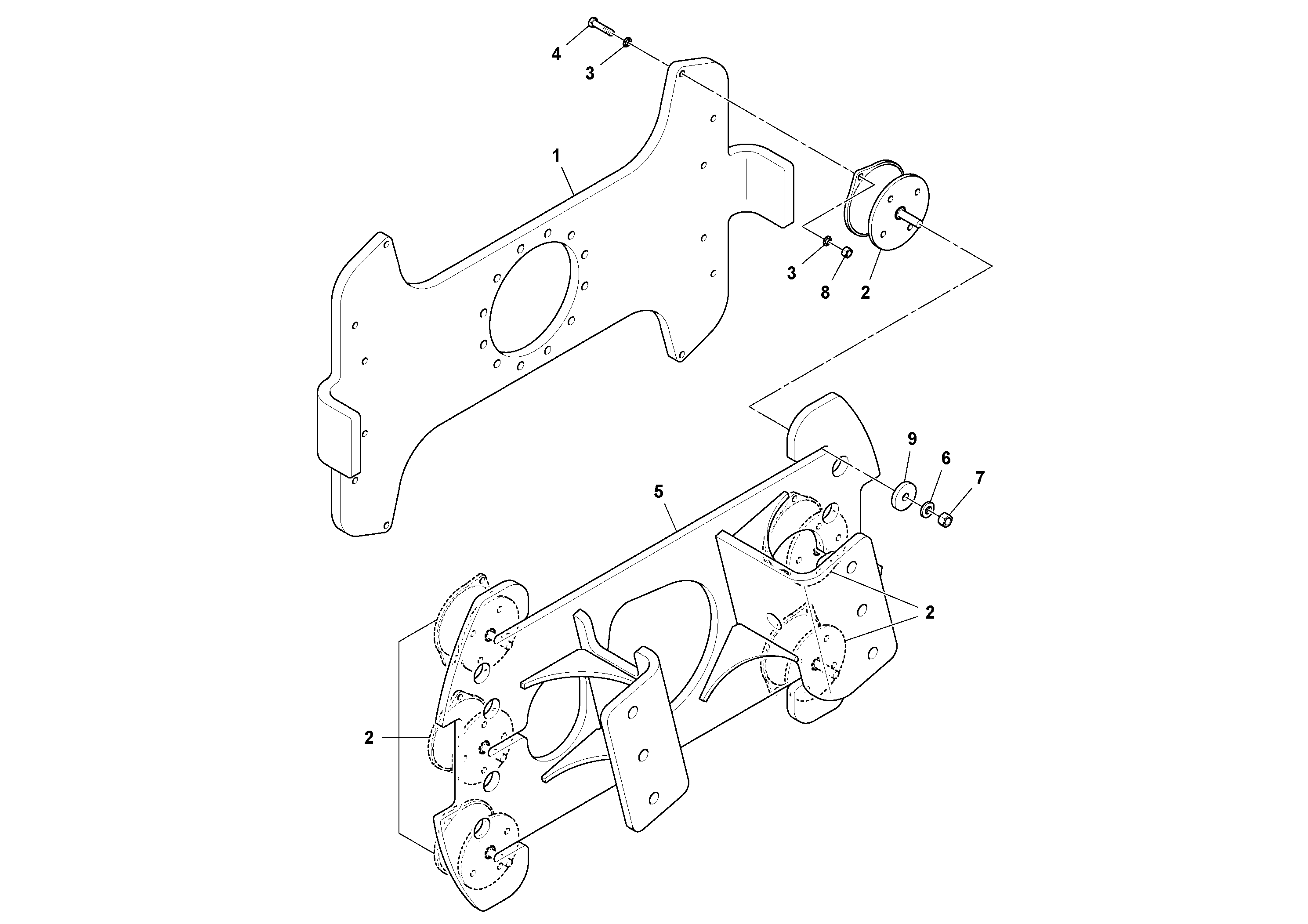 Схема запчастей Volvo DD112HF/DD118HF/HA/HFA S/N 197518 - - 42799 Carrier Assembly 