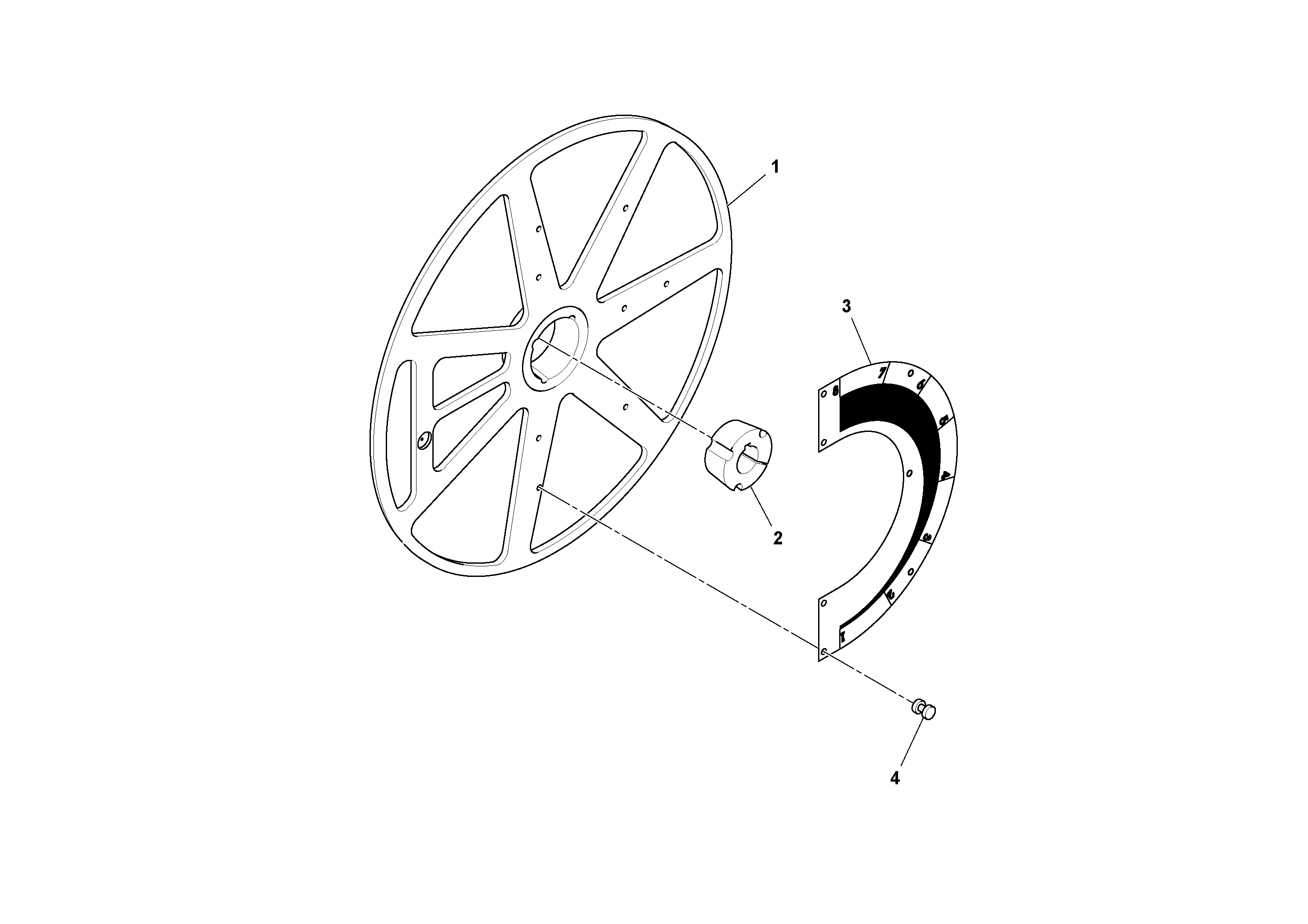 Схема запчастей Volvo DD112HF/DD118HF/HA/HFA S/N 197518 - - 46808 Handwheel Assembly 