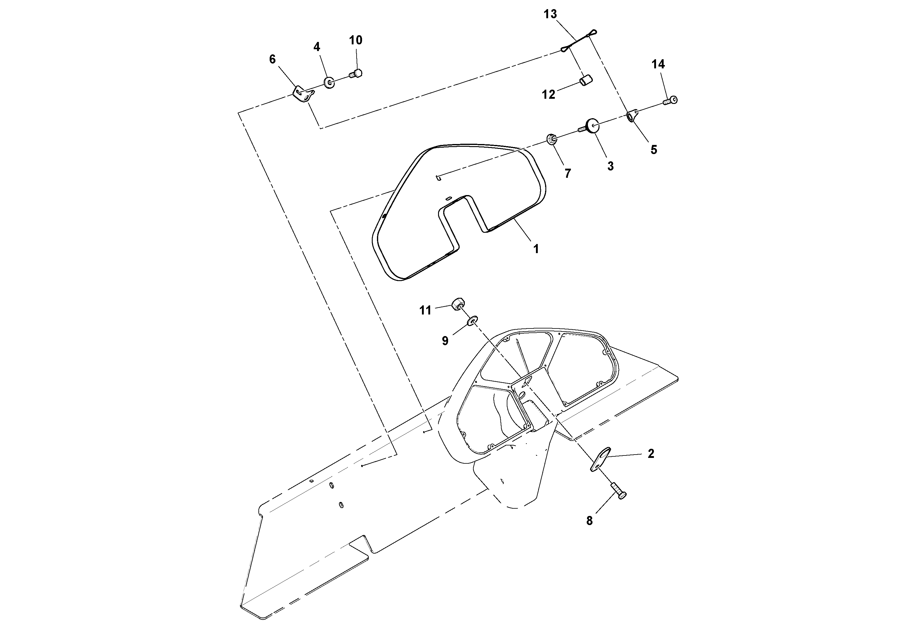 Схема запчастей Volvo DD112HF/DD118HF/HA/HFA S/N 197518 - - 57732 Vandal Cover Installation 