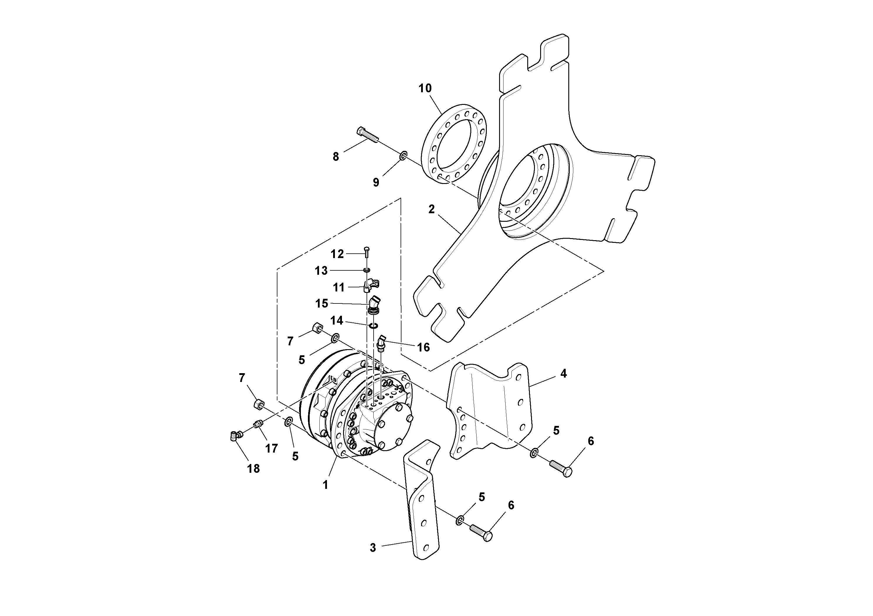 Схема запчастей Volvo DD132HF/DD138HF/HA/HFA S/N 197527- - 25513 Drum Drive Assembly 