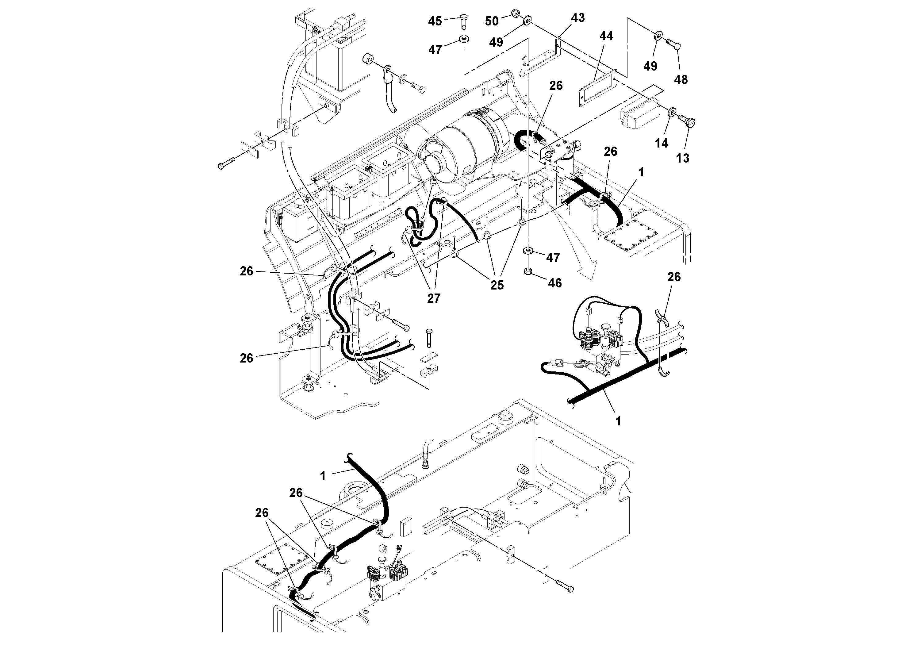 Схема запчастей Volvo DD132HF/DD138HF/HA/HFA S/N 197527- - 25969 Electrical 