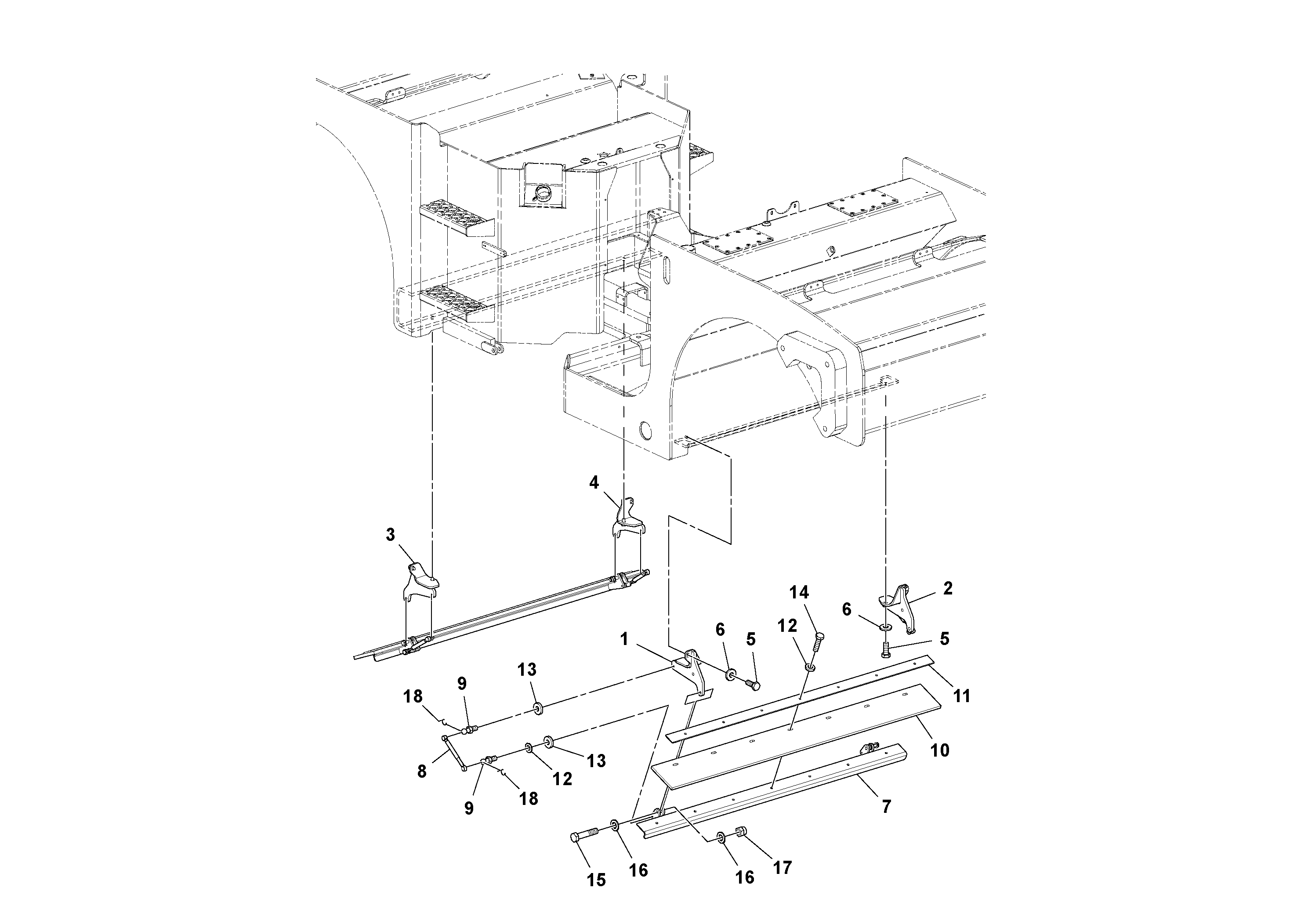 Схема запчастей Volvo DD70/DD70HF S/N 197522 - - 106986 Inside Urethane Scraper Installation 