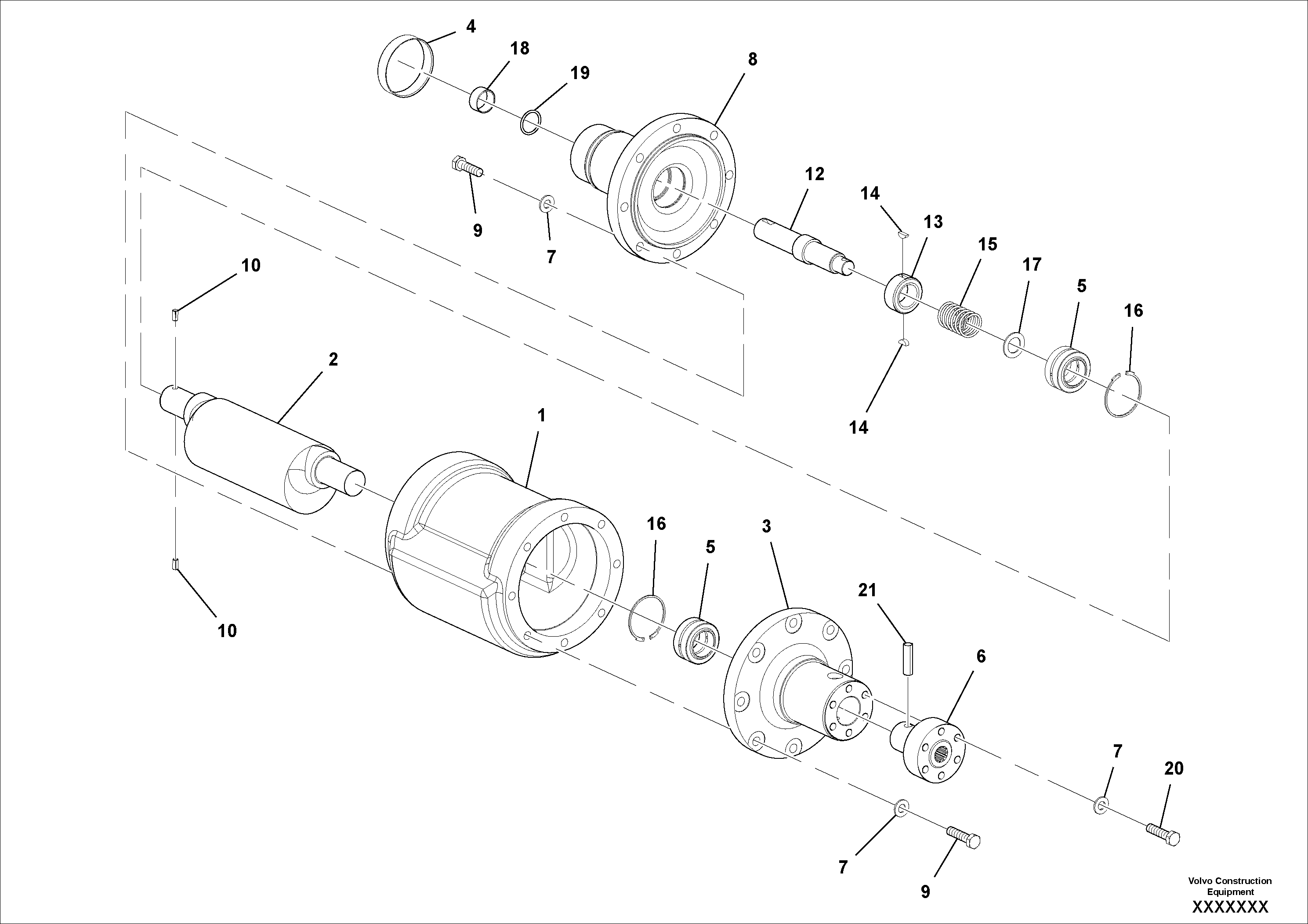 Схема запчастей Volvo DD70/DD70HF S/N 197522 - - 43013 Eccentric Assembly 