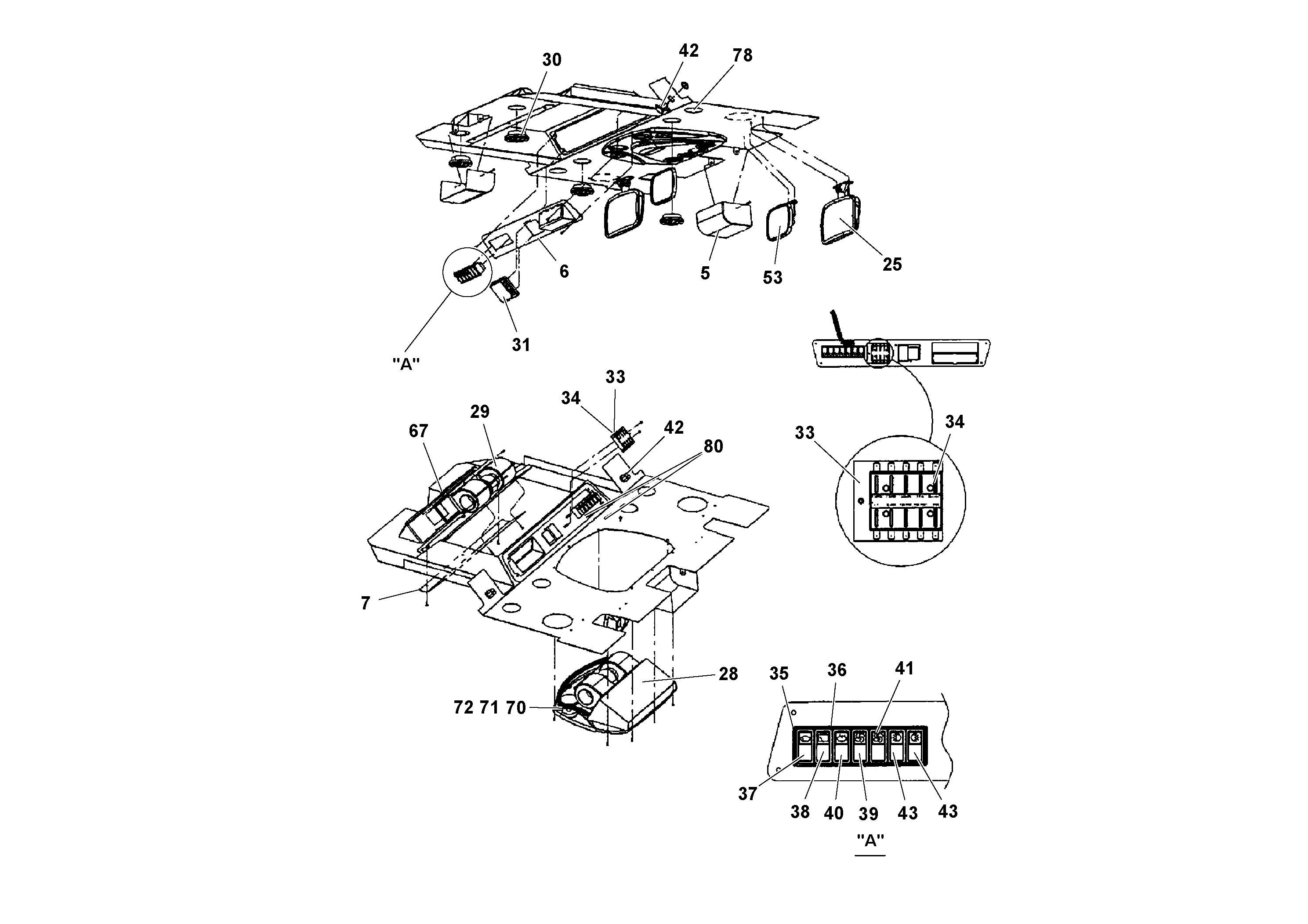 Схема запчастей Volvo DD70/DD70HF S/N 197522 - - 43985 Cab With Heater 