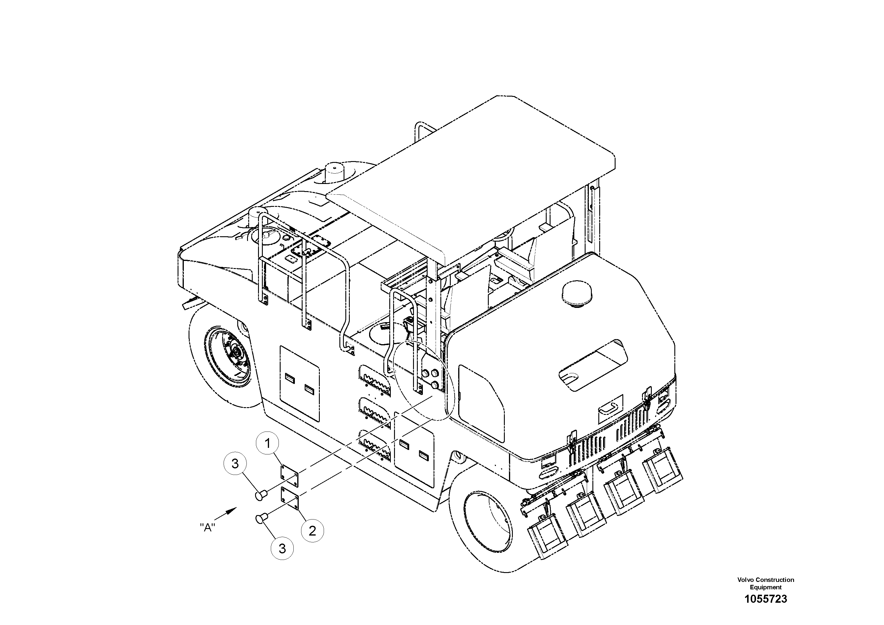 Схема запчастей Volvo PT220RH/PT240RH - 82249 Serial Number Plate Installation 